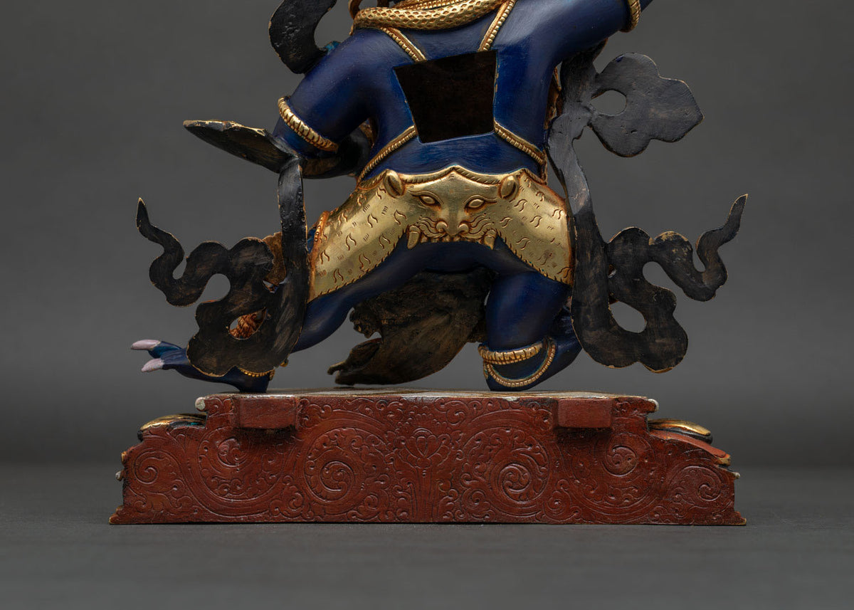 Acrylic-Painted Vajrapani Statue | Tibetan Buddhist God of Power