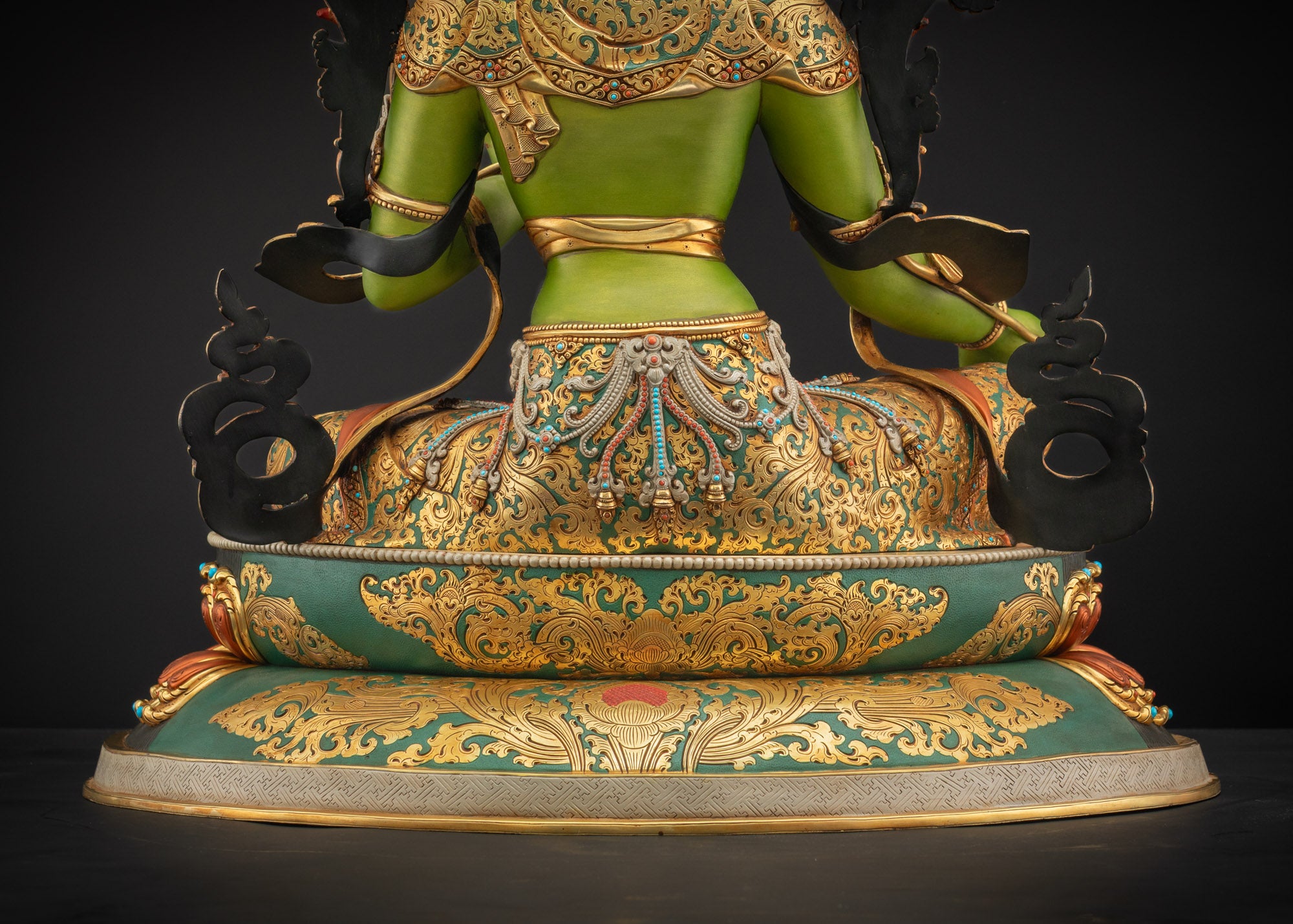 Compassionate Green Tara Statue | Hand-Painted Masterpiece Sculpture