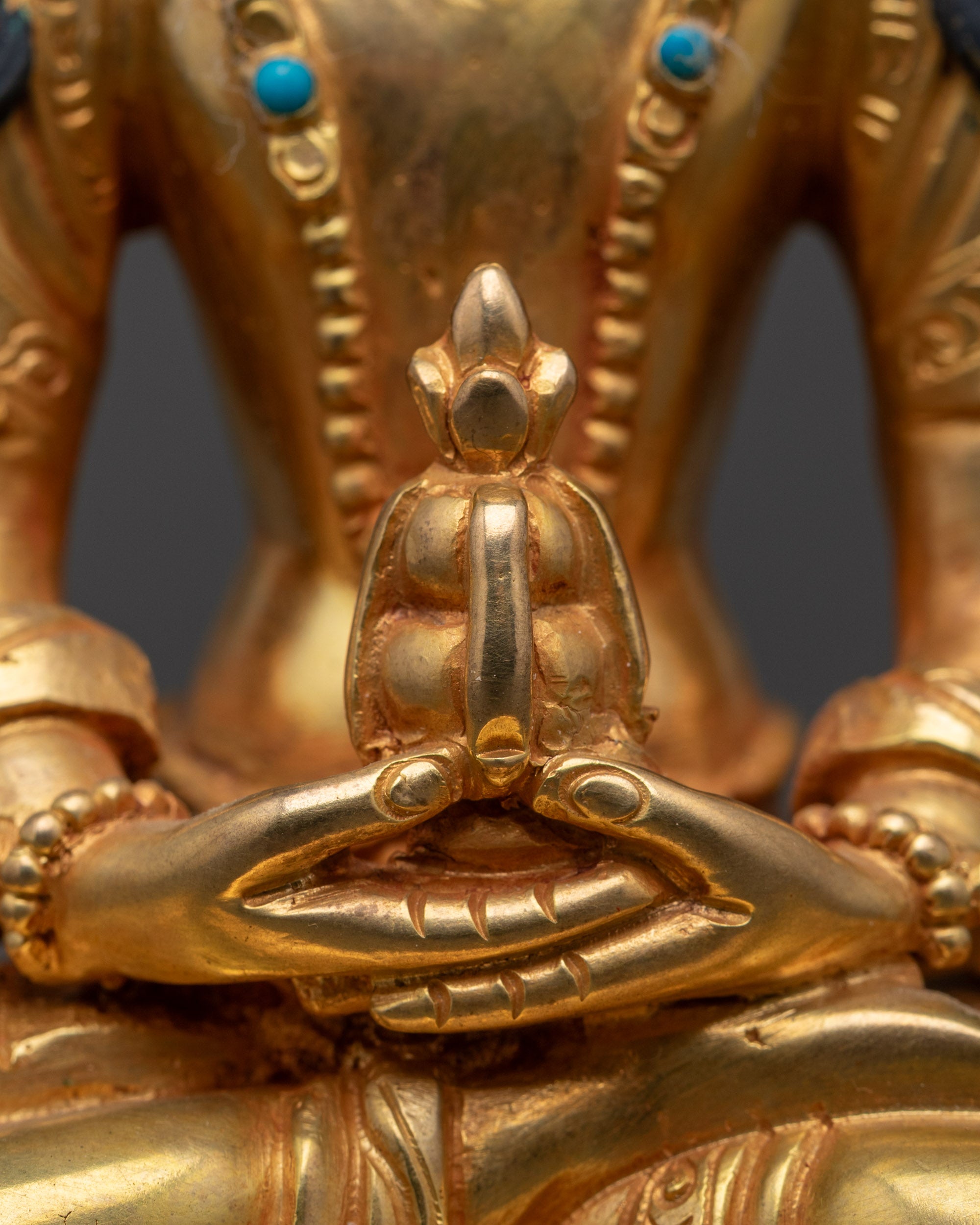 Sacred Amitayus Statue | Handcrafted Tibetan Buddha of Longevity