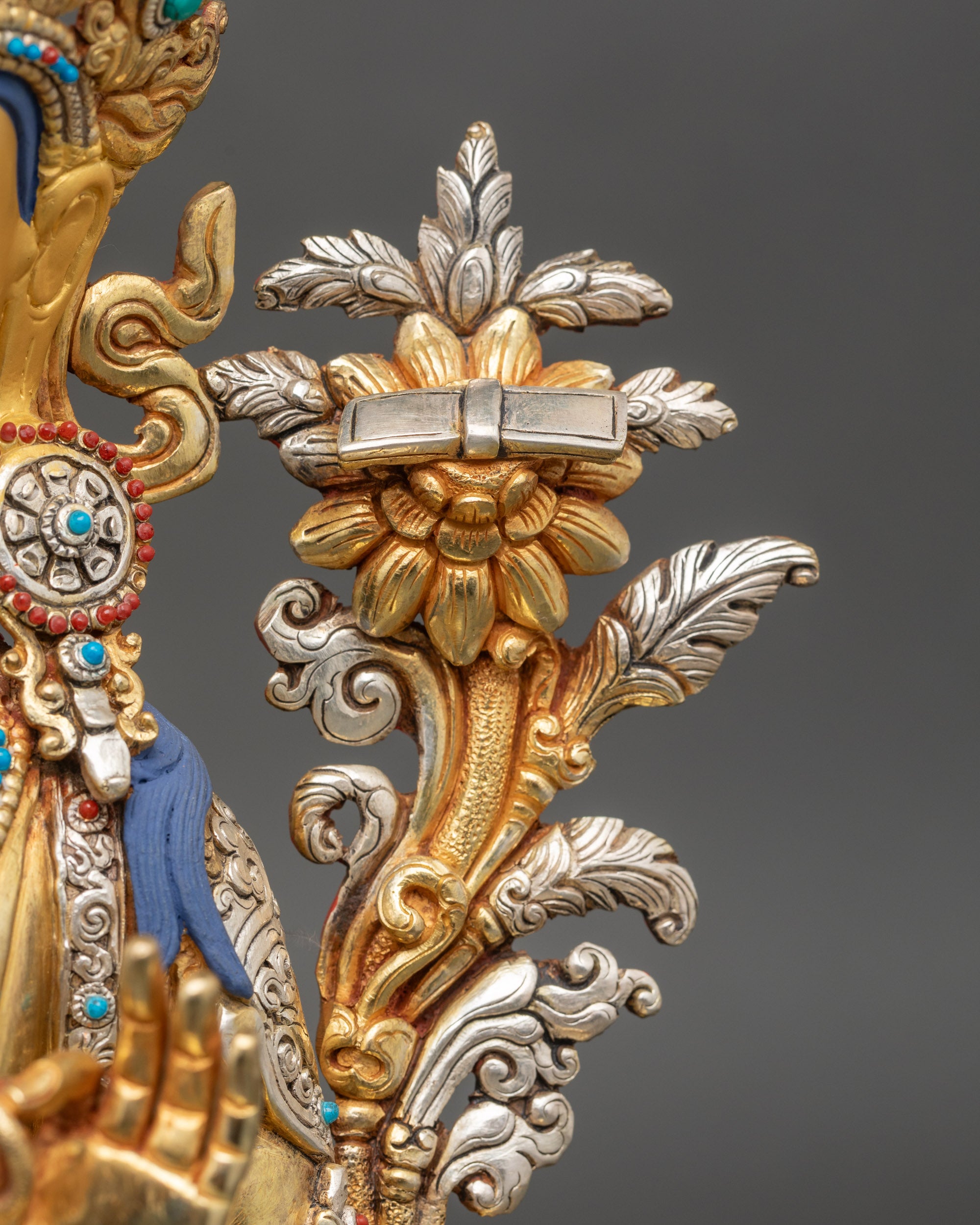 Bodhisattva Jampel Yang Figurine | Handcrafted Altar Decor from Nepal