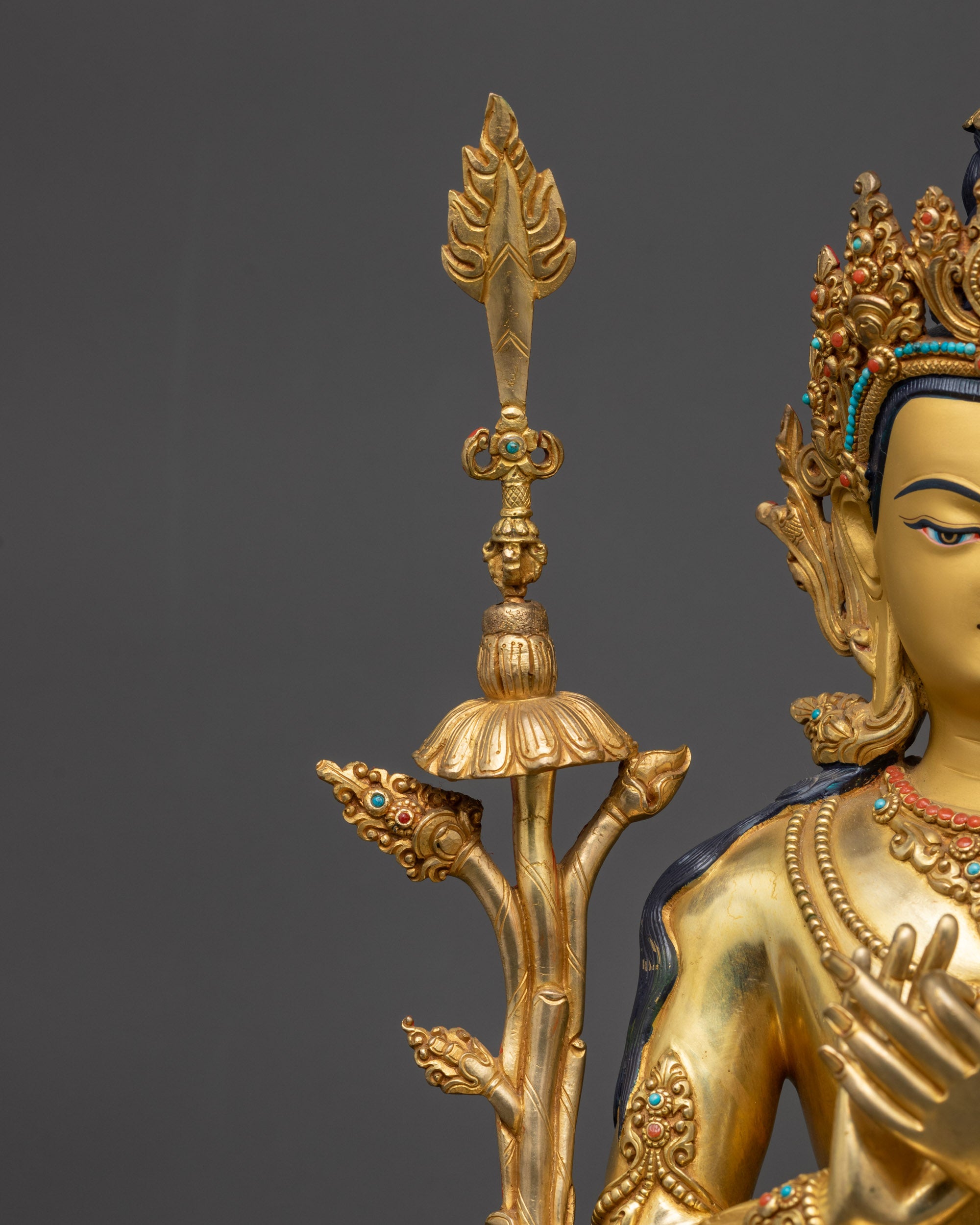 Illuminate Wisdom with Handcrafted Manjushri Statue | Nepalese Artwork