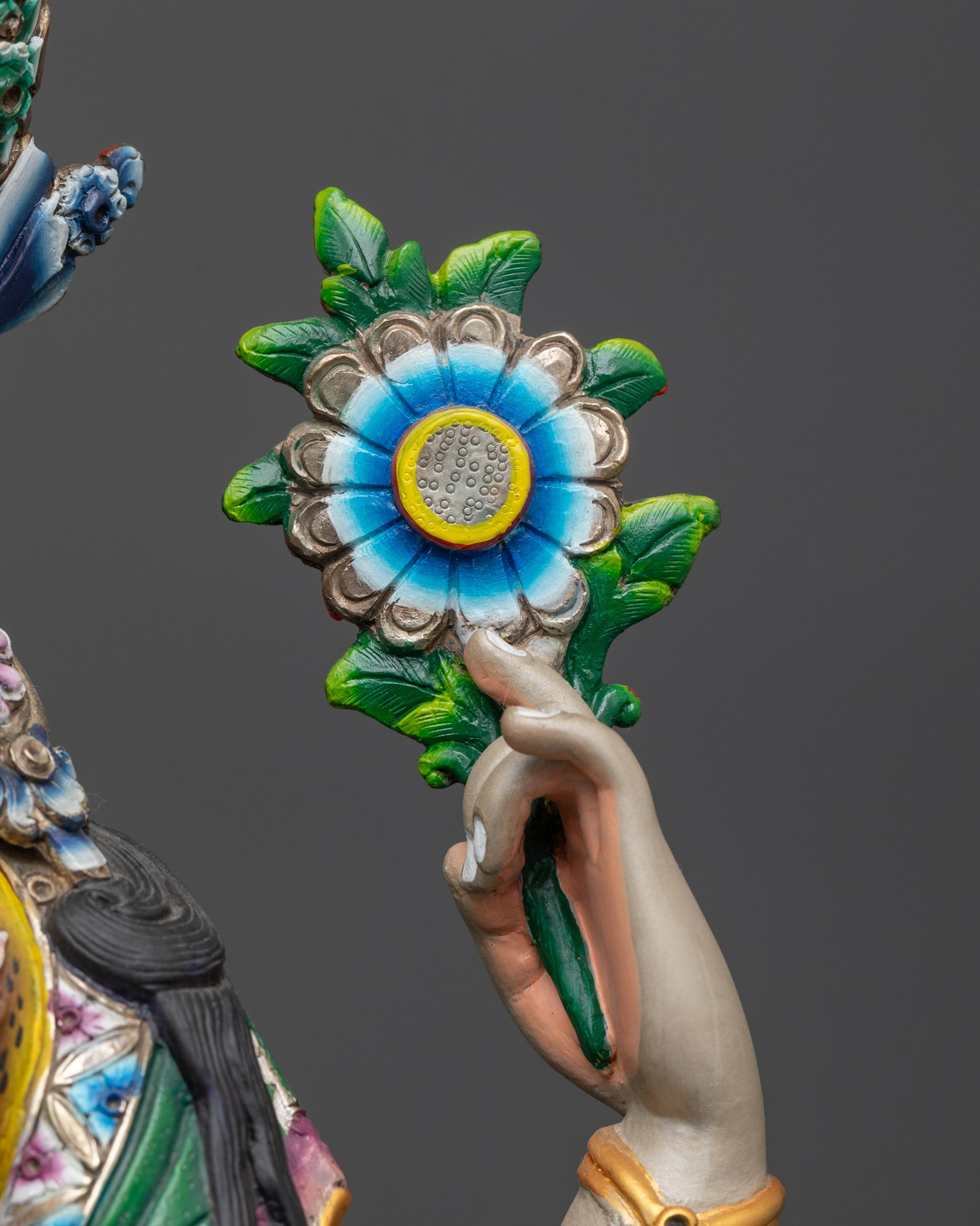 Premium Chenrezig Statue | Beautifully Painted Avalokiteshvara Idol