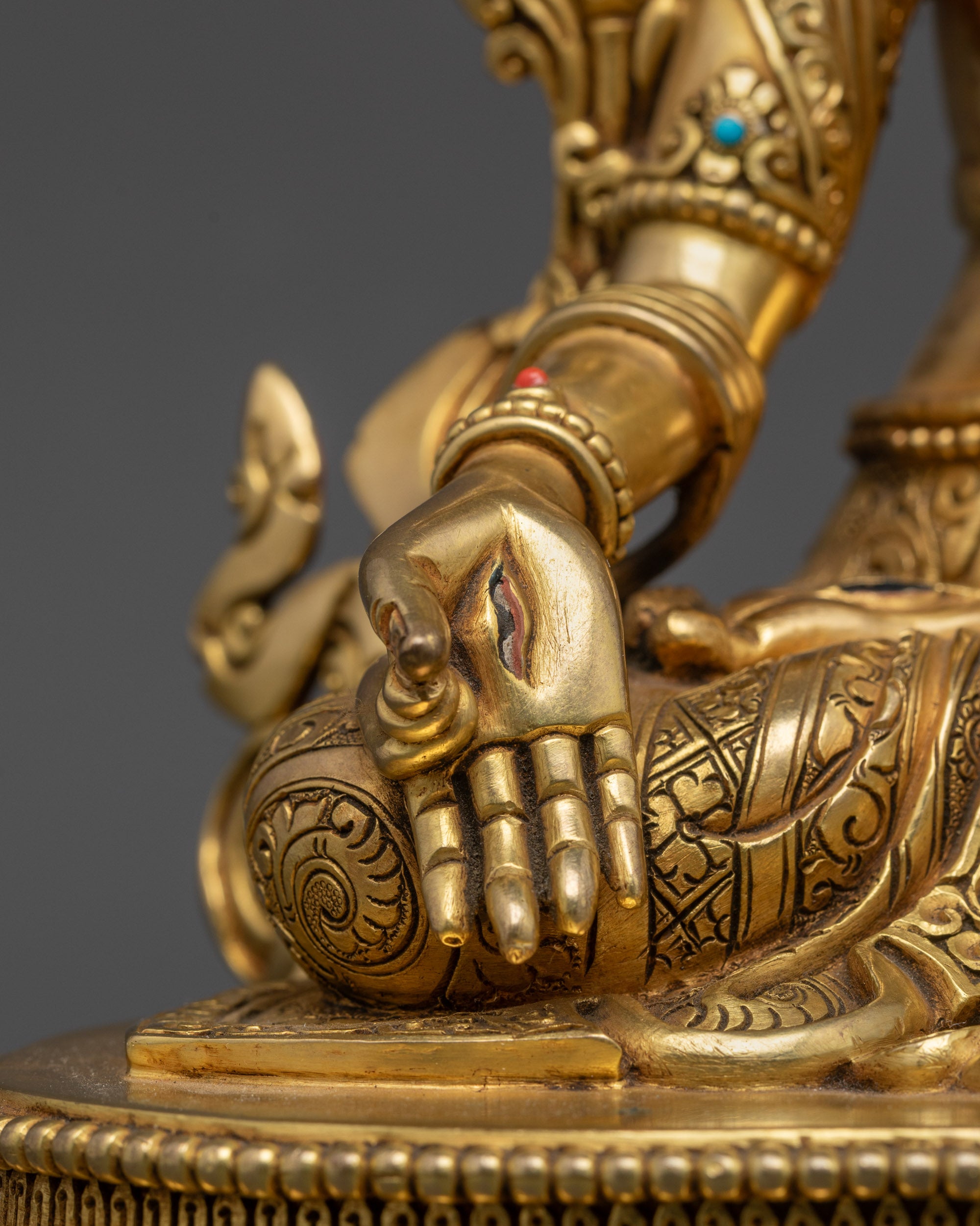 Sacred White Tara Statue | Handmade Buddhist Female Deity of Long Life