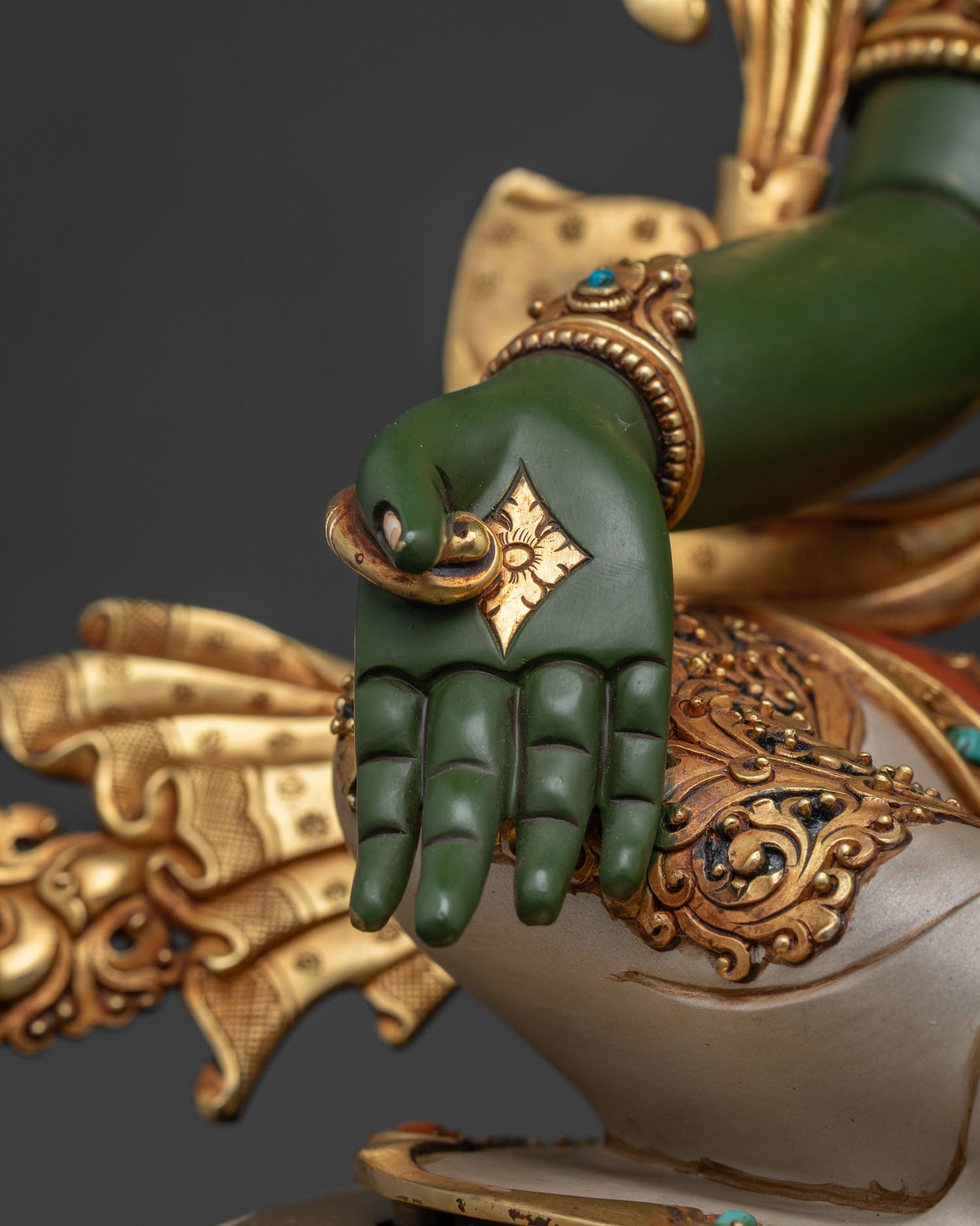 Mother Green Tara Statue | Tibetan Buddhist Icon of Compassion
