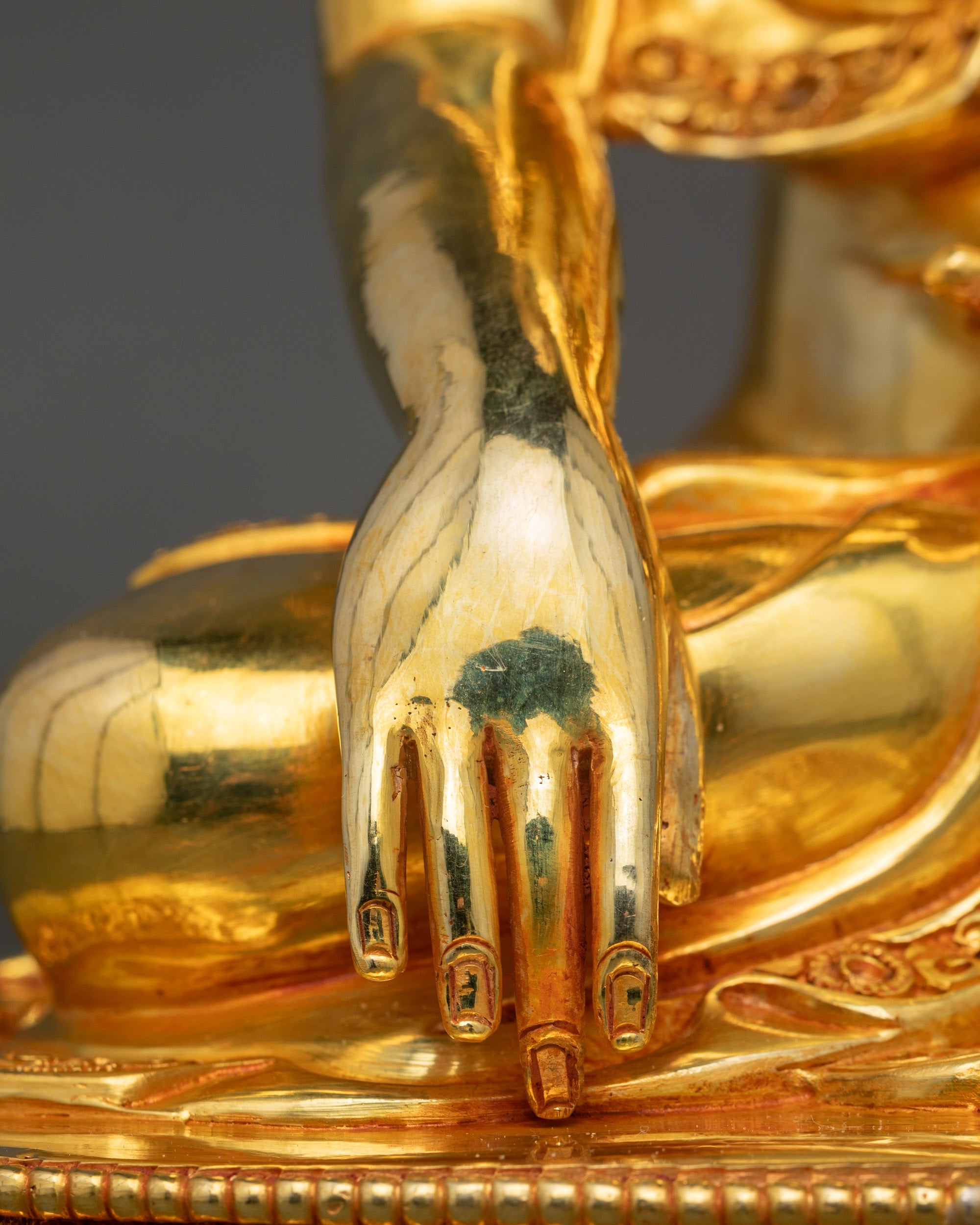 Buddha Figurine | 24K Gold Fire-Gilded Handmade Statue