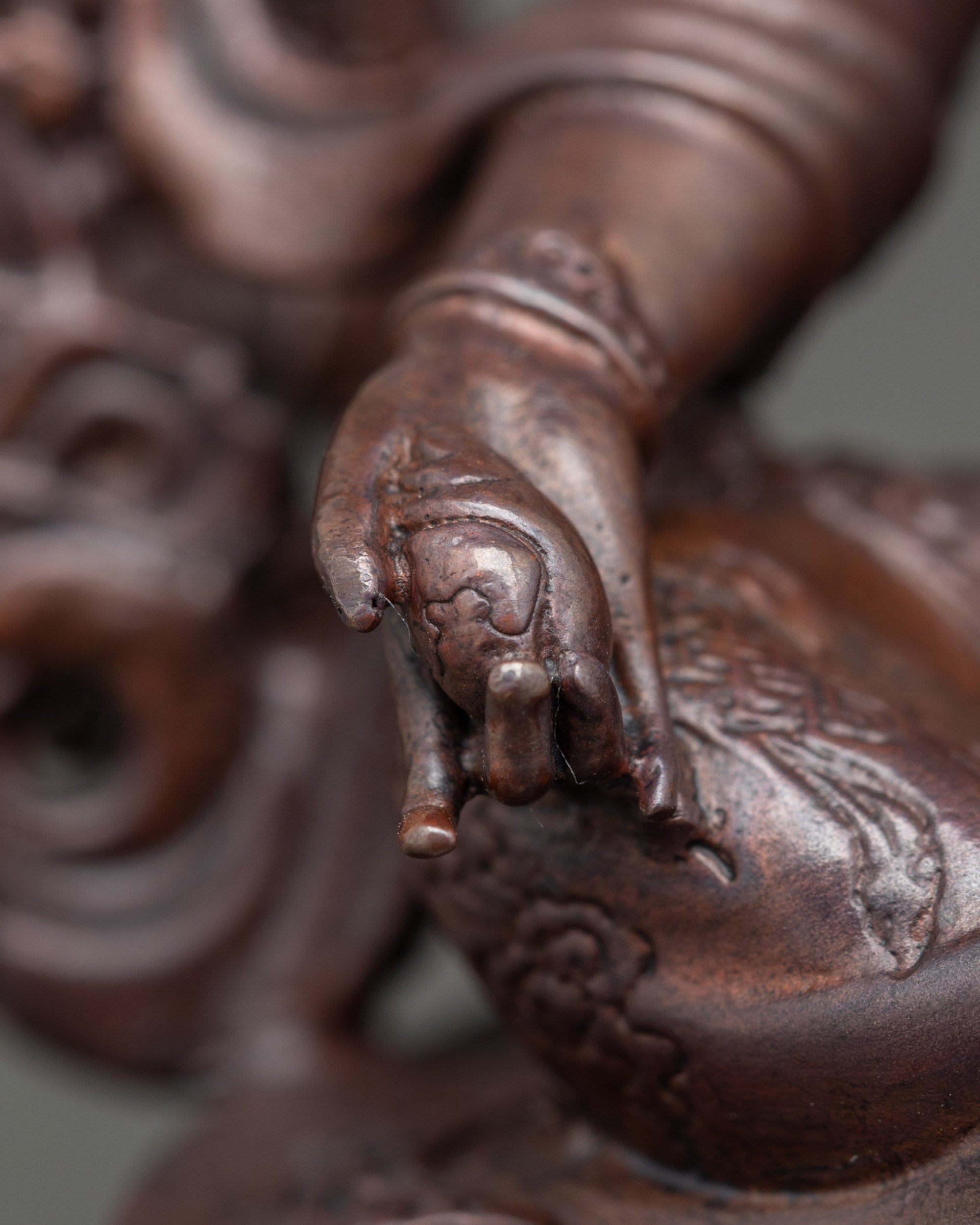 Oxidized Dzambhala Sculpture | Buddhist God of Wealth