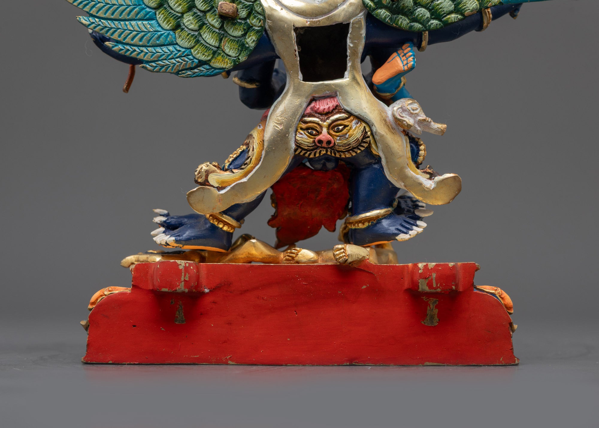 Hand-Carved Buddhist Vajrakilaya Statue | Tibetan Dorje Phurba