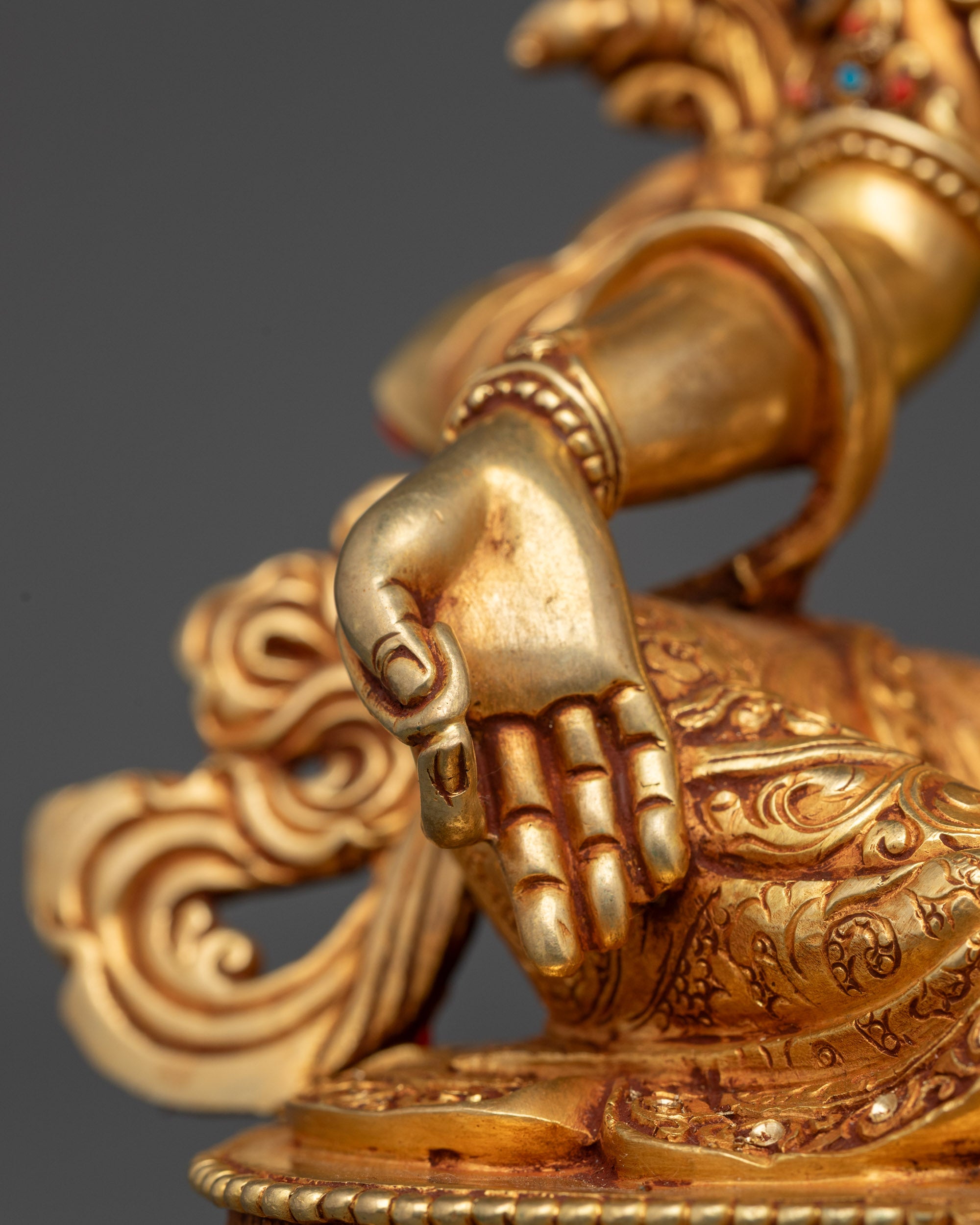 Nepalese Green Tara Sculpture | Buddhist Goddess of Altar & Meditation