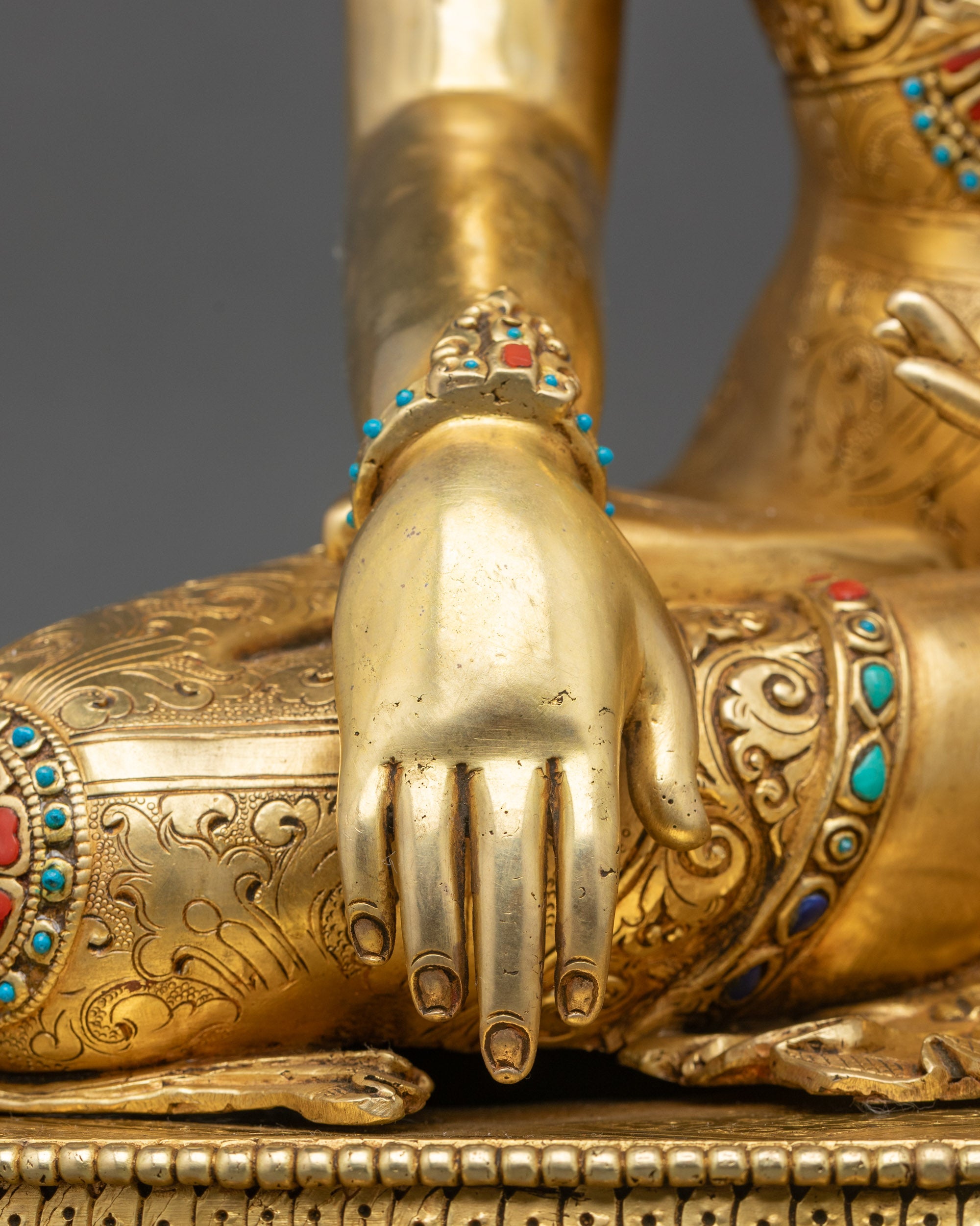 Buddha Mitrugpa Copper Statue | Lost-Wax Casted Sculpture from Nepal