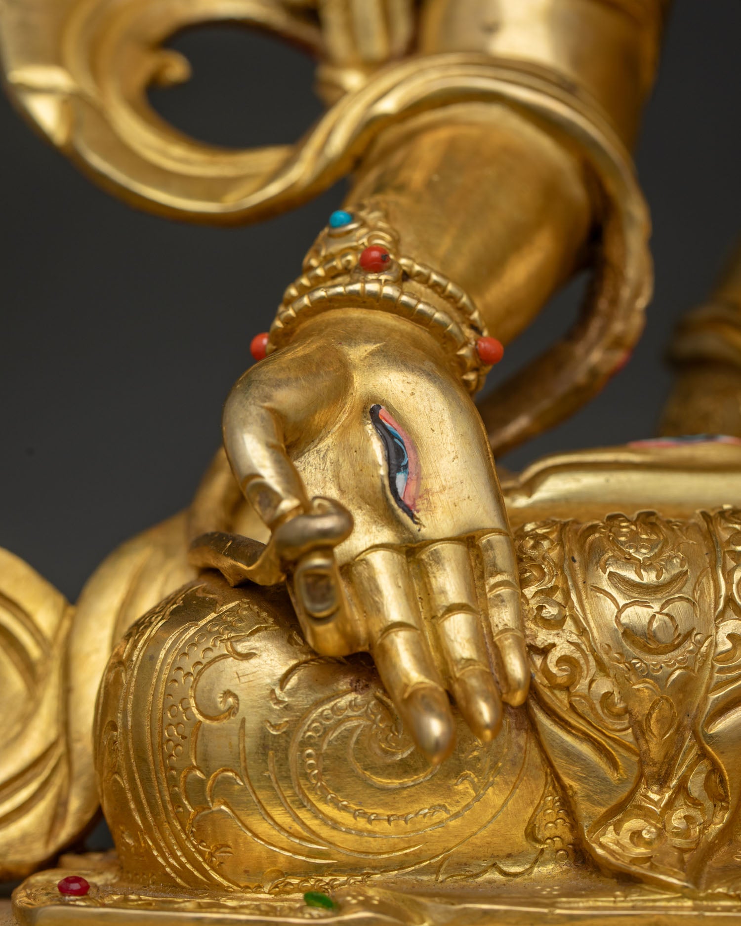 White Tara Statue | 24K Gold Fire-Gilded Buddhist Artwork
