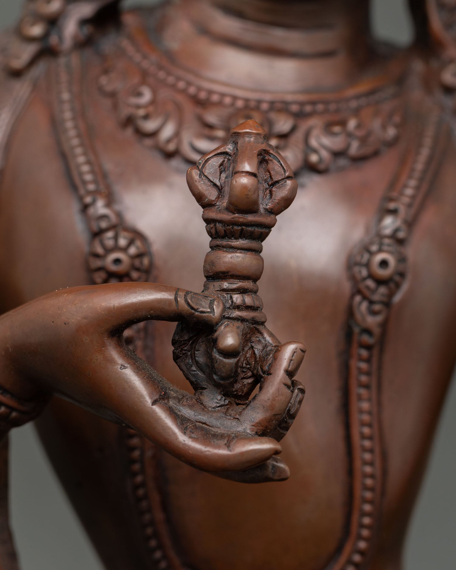 Oxidized Vajrasattva Statue – Tibetan Purification Deity Sculpture
