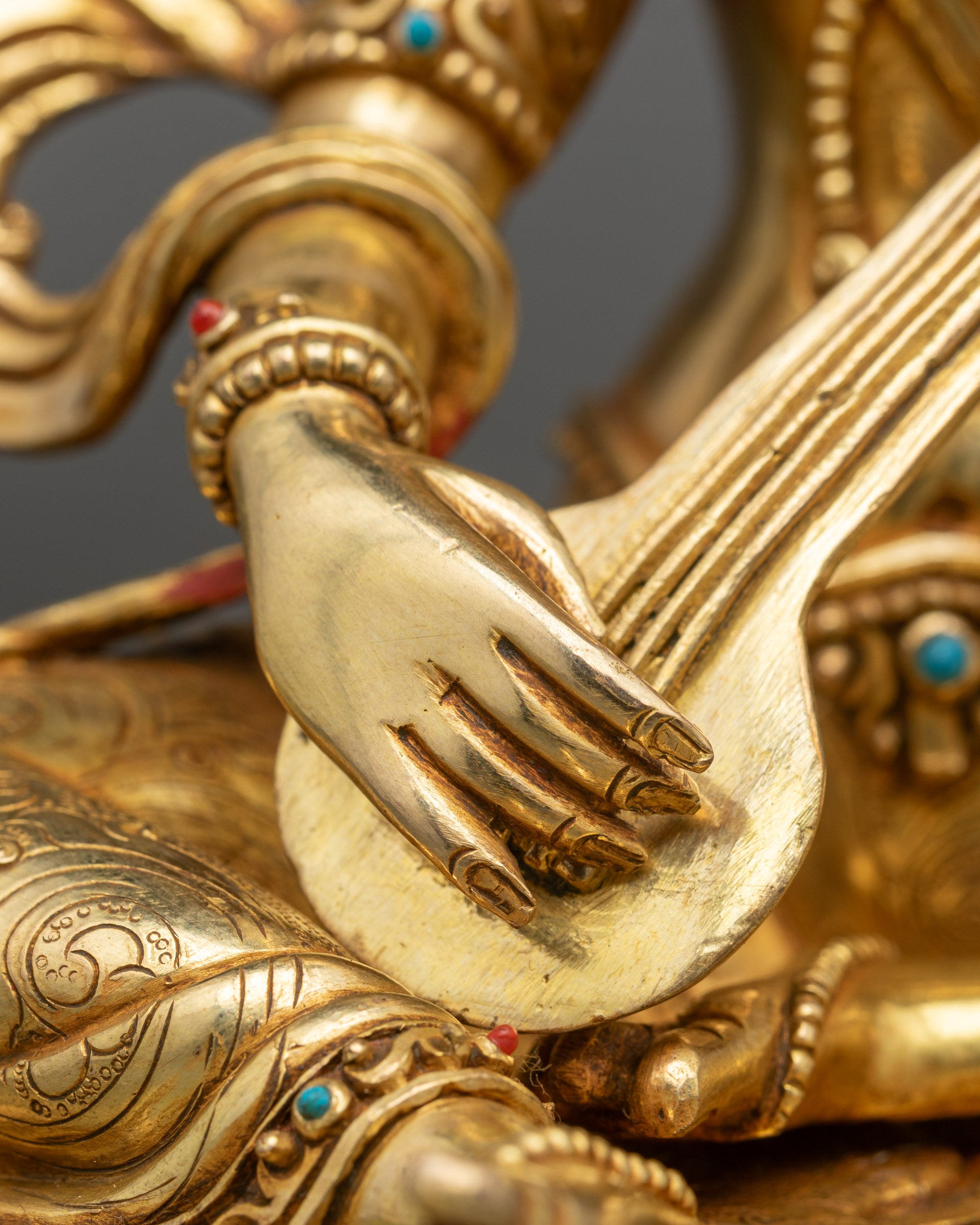 Nepalese Saraswati Statue | Goddess of Knowledge Sculpture