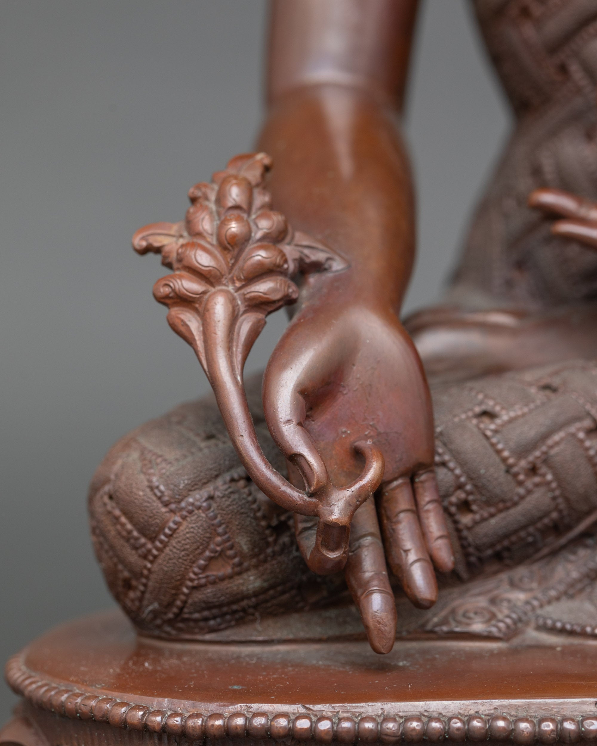 Healing Buddha Statue | Nepalese Copper Sculpture for Devotion
