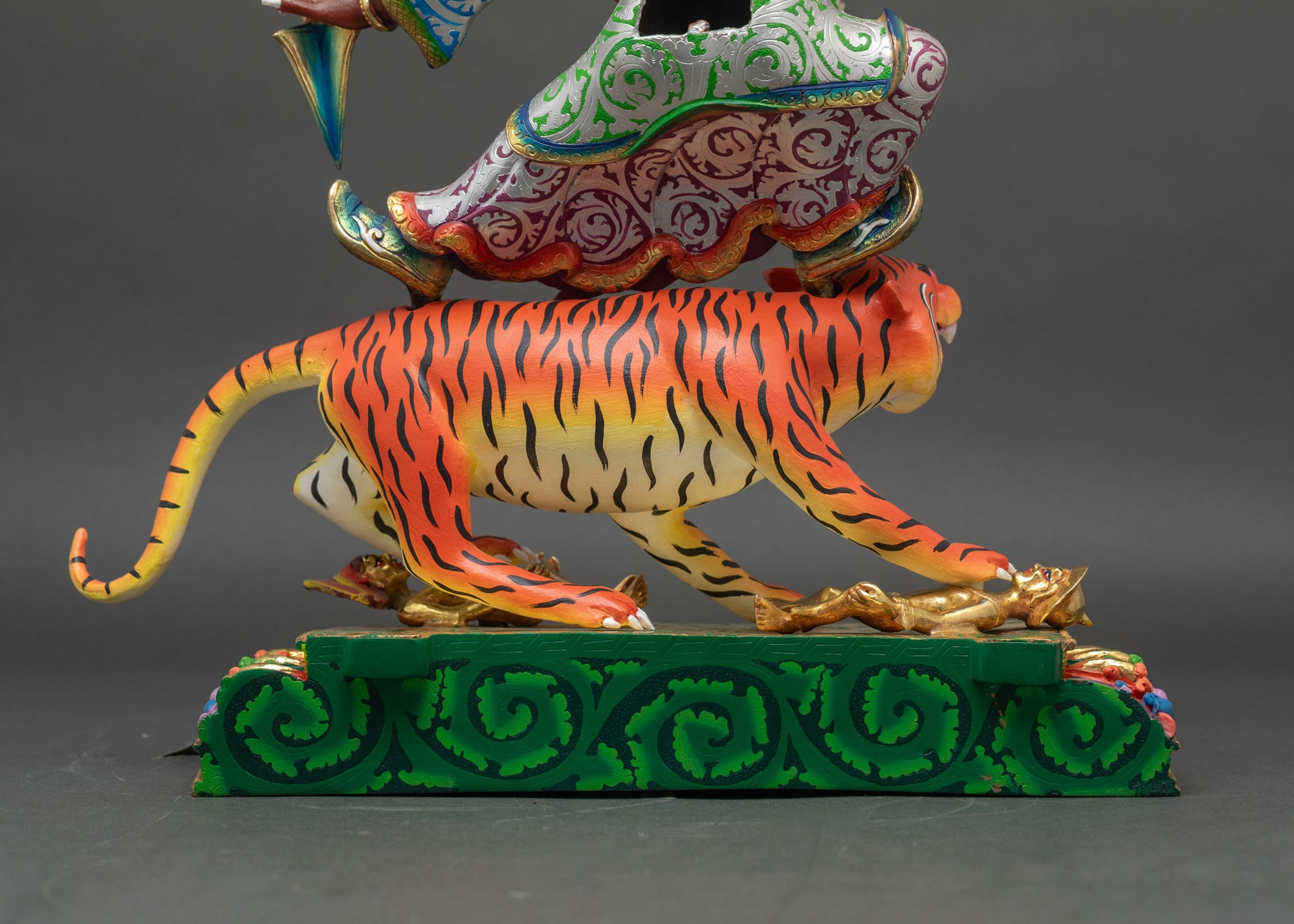 Vibrant Dorje Drolo Statue | Padmasambhava Wrathful Form Artwork