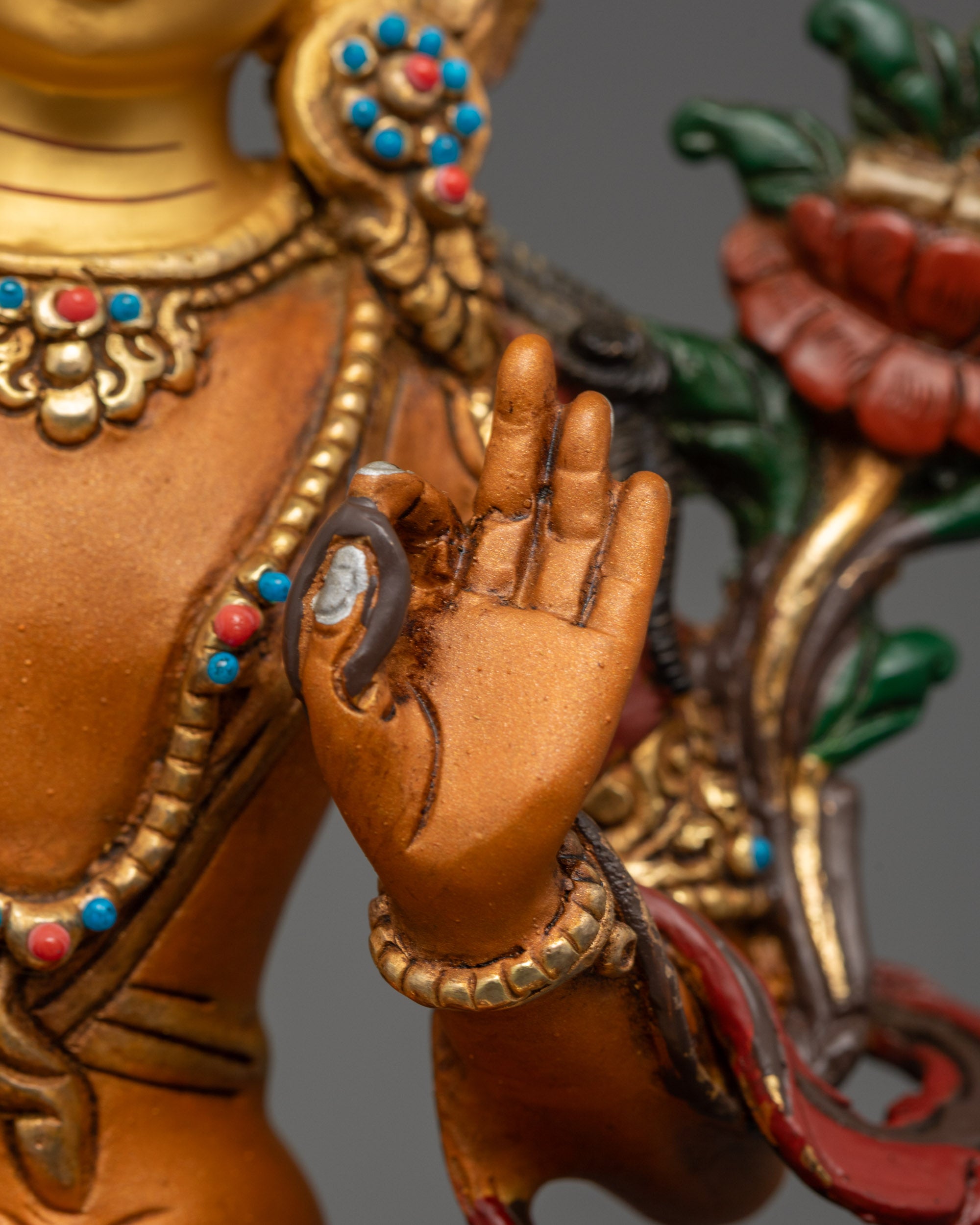 Nepalese Handcrafted Manjushri Statue | Wisdom & Enlightenment Deity