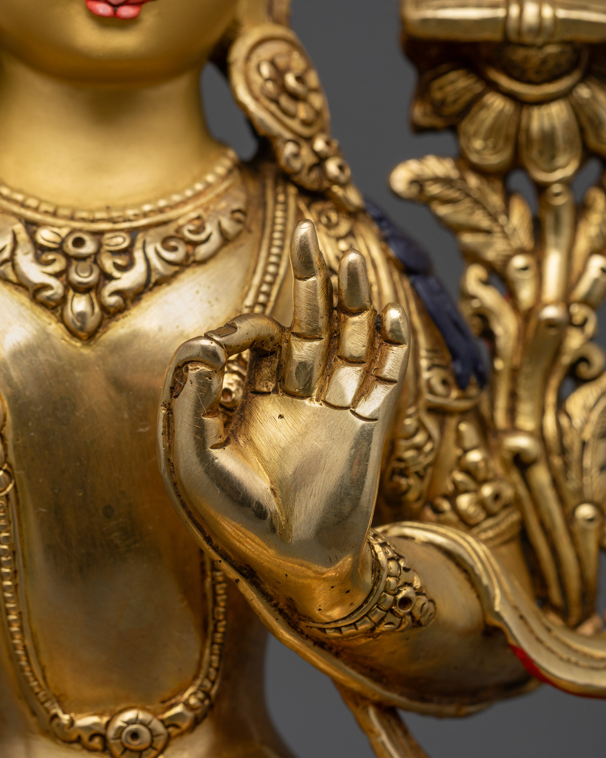 Manjushri Statue for Home Altar | Traditional Nepalese Lost Wax Casted