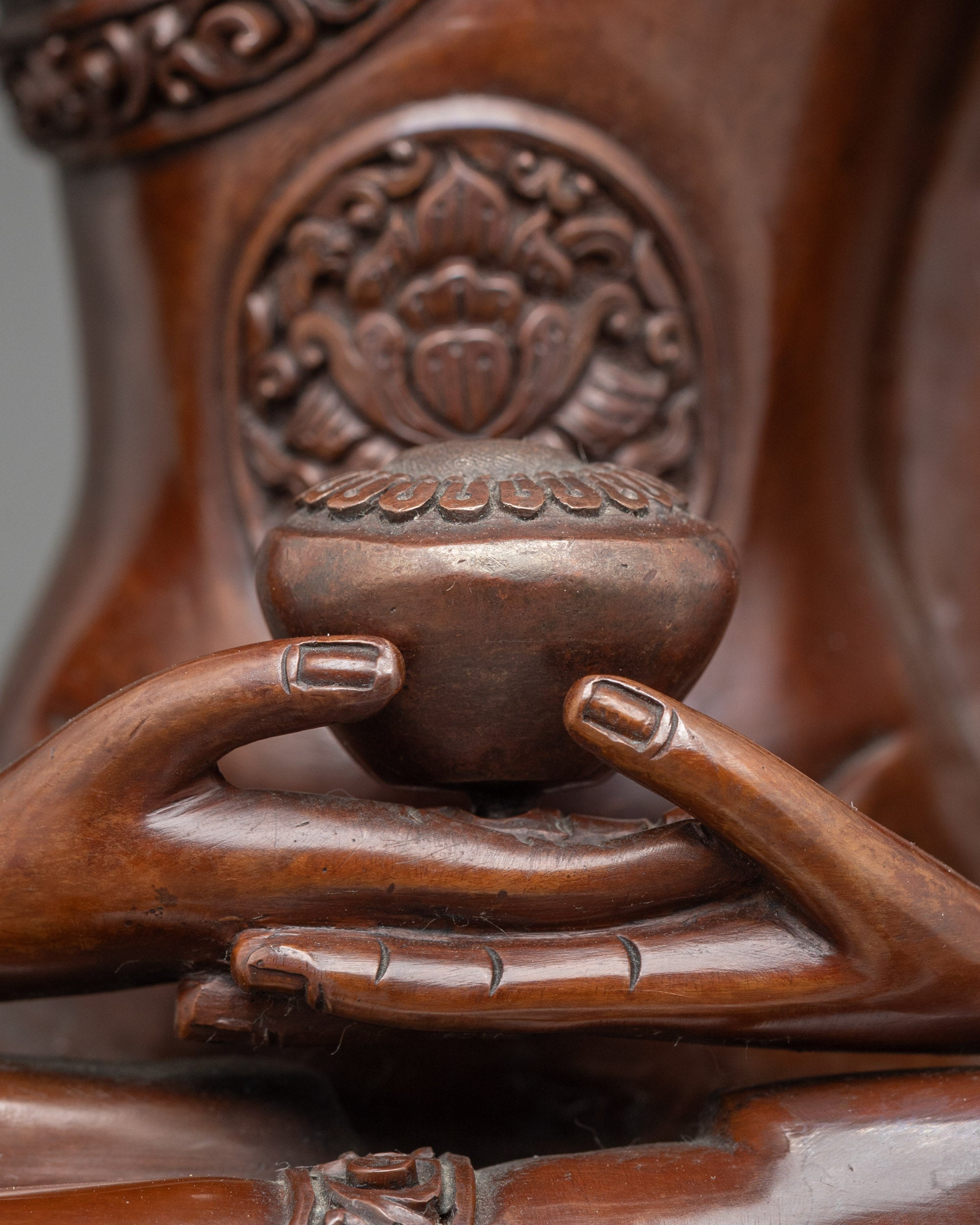 Oxidized Amitabha Buddha Sculpture | Himalayan Handmade