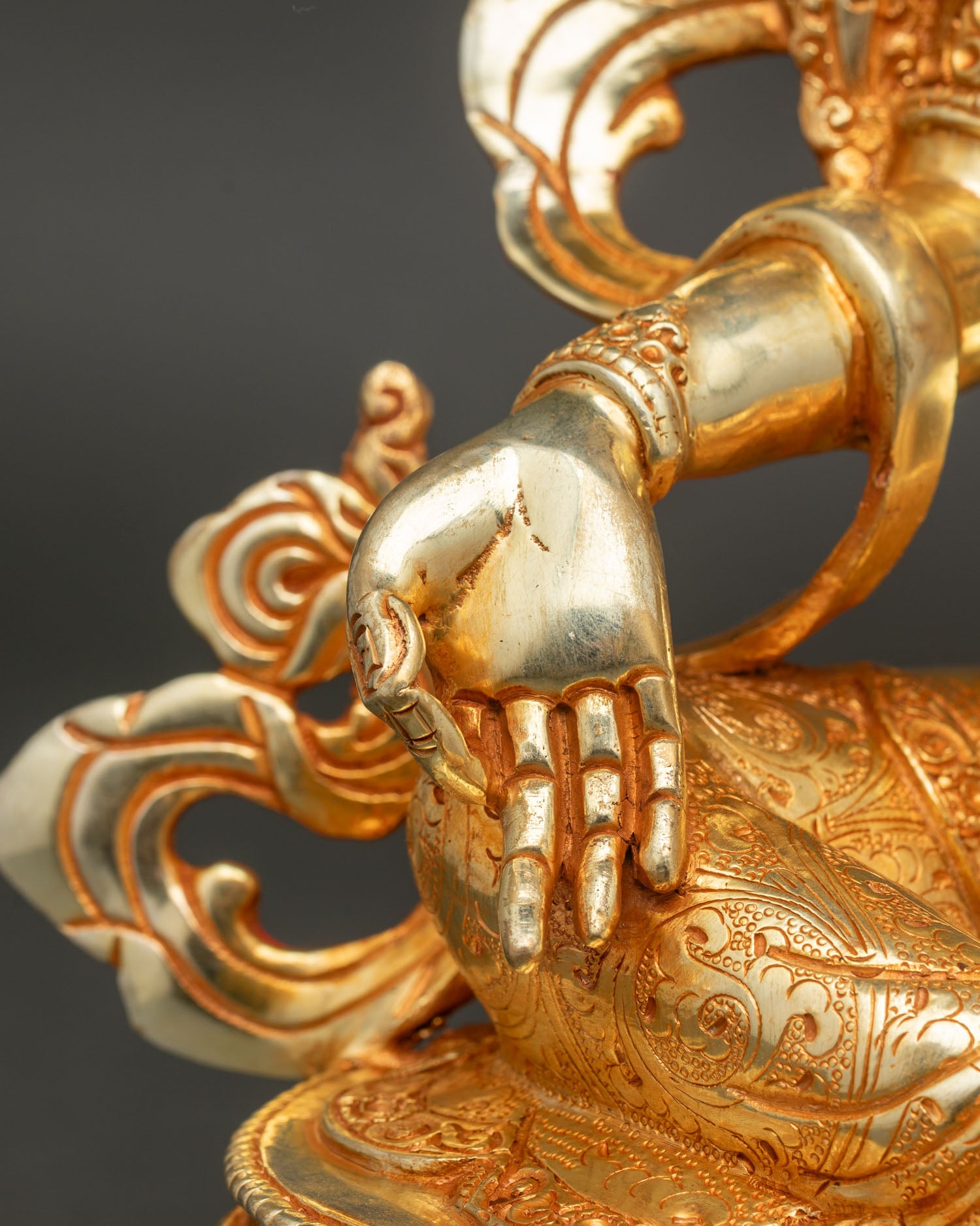 Green Tara Statue | 24K Gold Gilded Buddhist Art