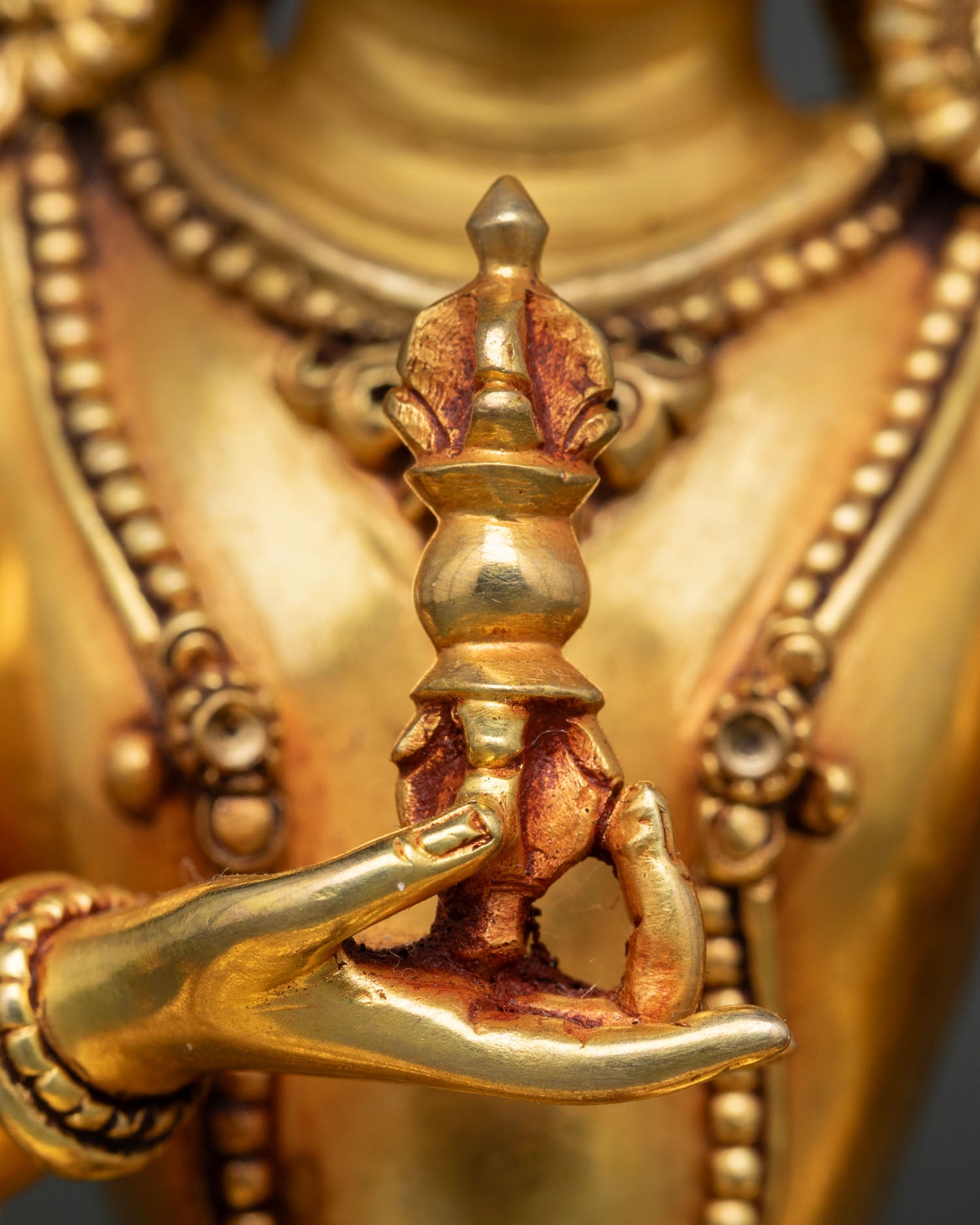 Buddha Vajrasattva Statue | Gold Fire-Gilded Copper Sculpture