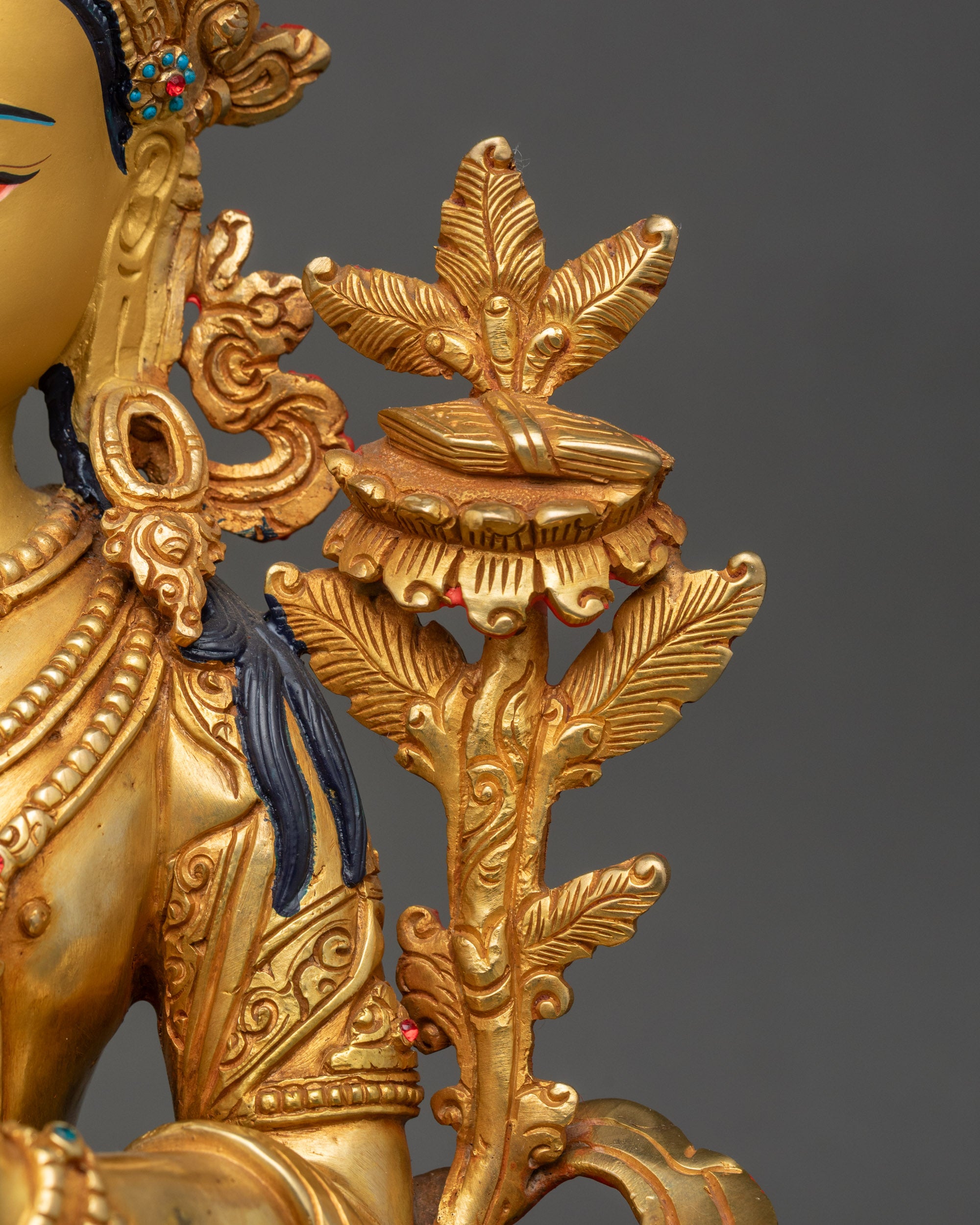 Himalayan Manjushri | Traditional Bodhisattva Statue for Sacred Space