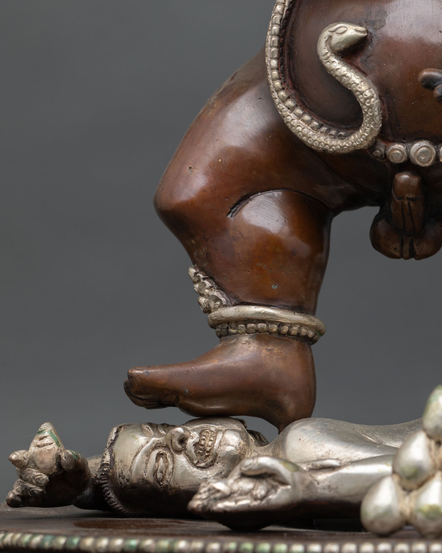 Fine Black Dzambhala Statue | Handmade Buddhist Treasure