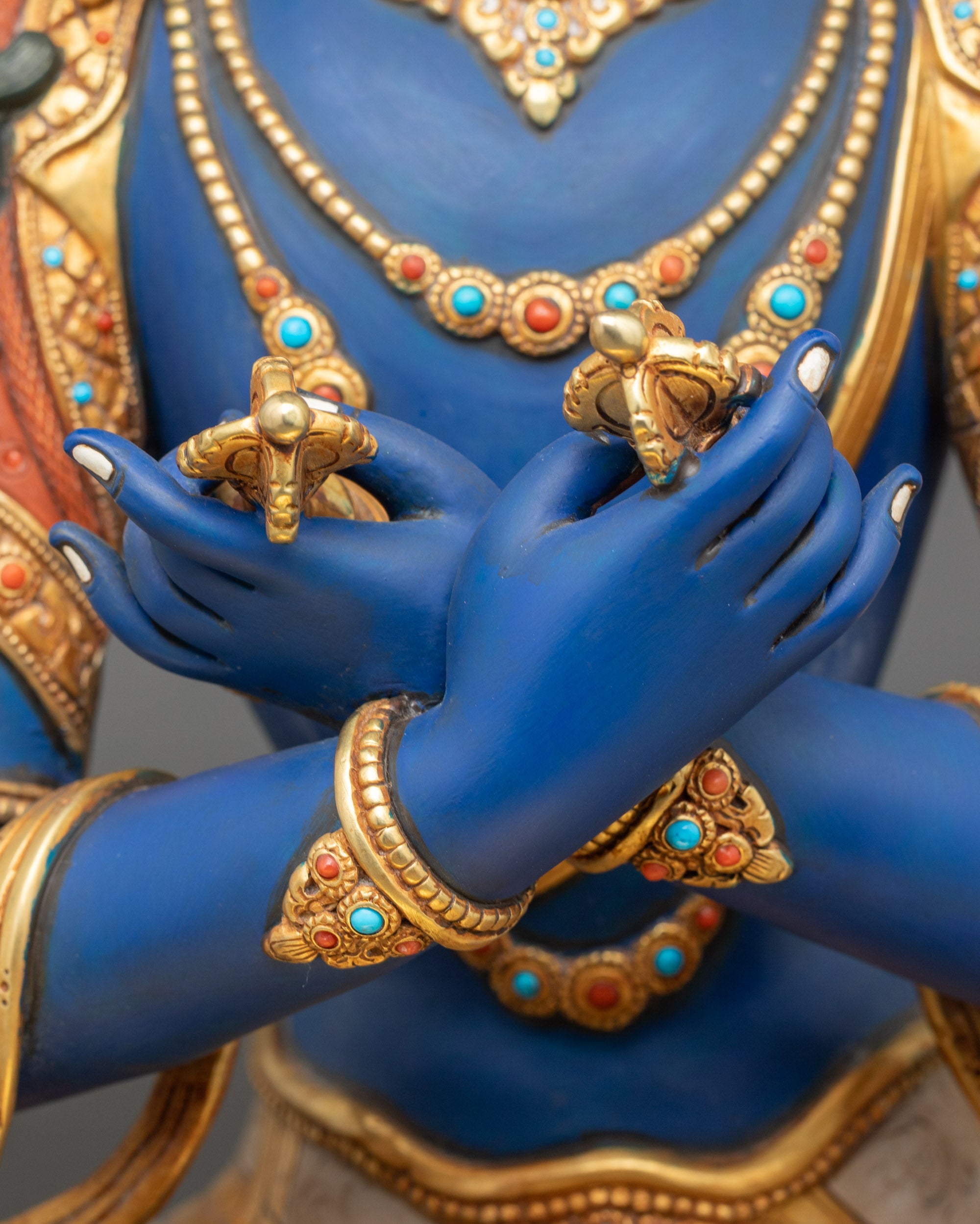 Dark Blue Vajradhara Statue | The Primordial Buddha of Tibetan Buddhism