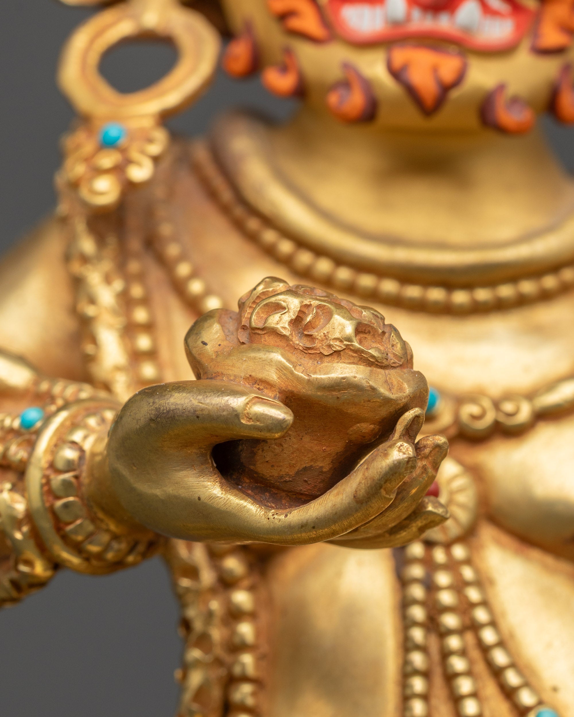 Nakpo Dzambhala Sculpture | Traditional Tibetan Wealth God Statue