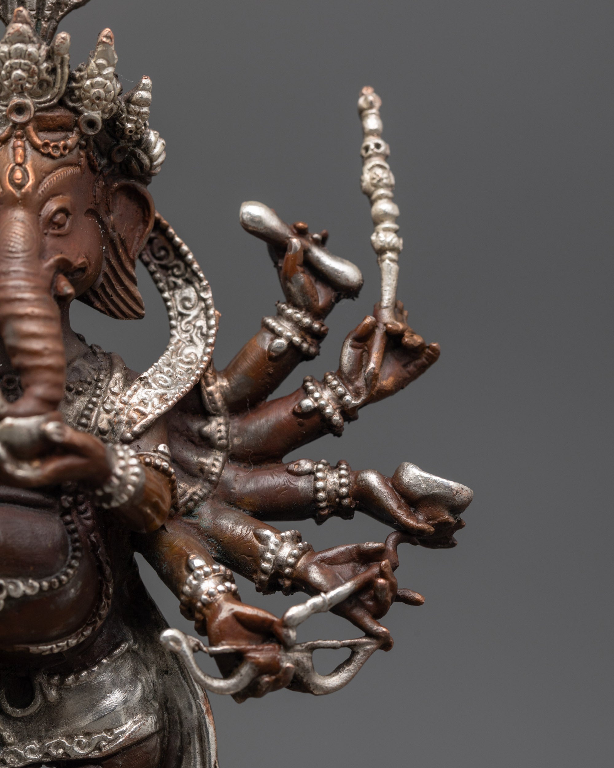 Handcrafted Statue of Ganesh | Oxidized Hindu Elephant God Sculpture