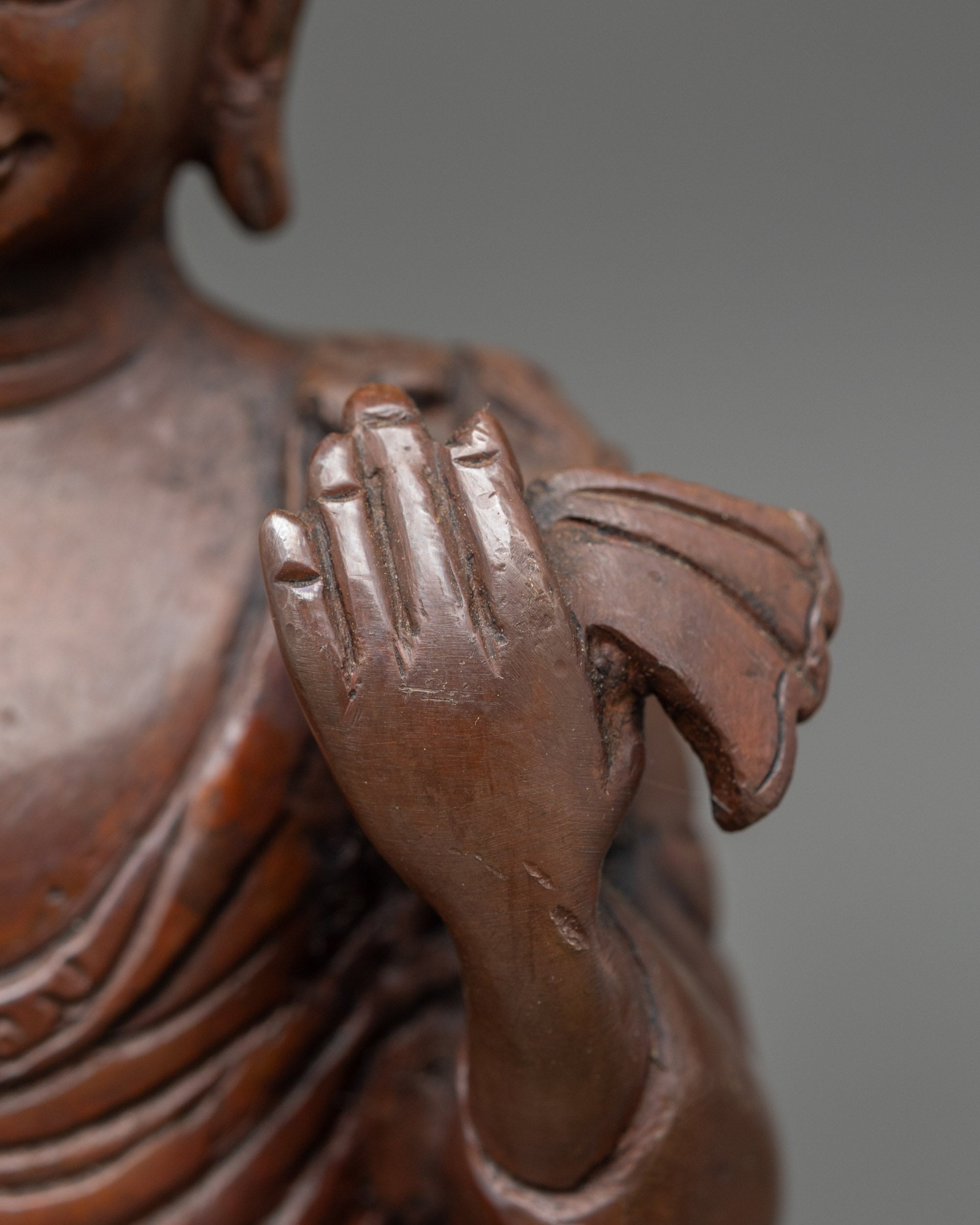 Standing Shakyamuni Buddha Statue | Meditative Nepalese Buddhist Icon