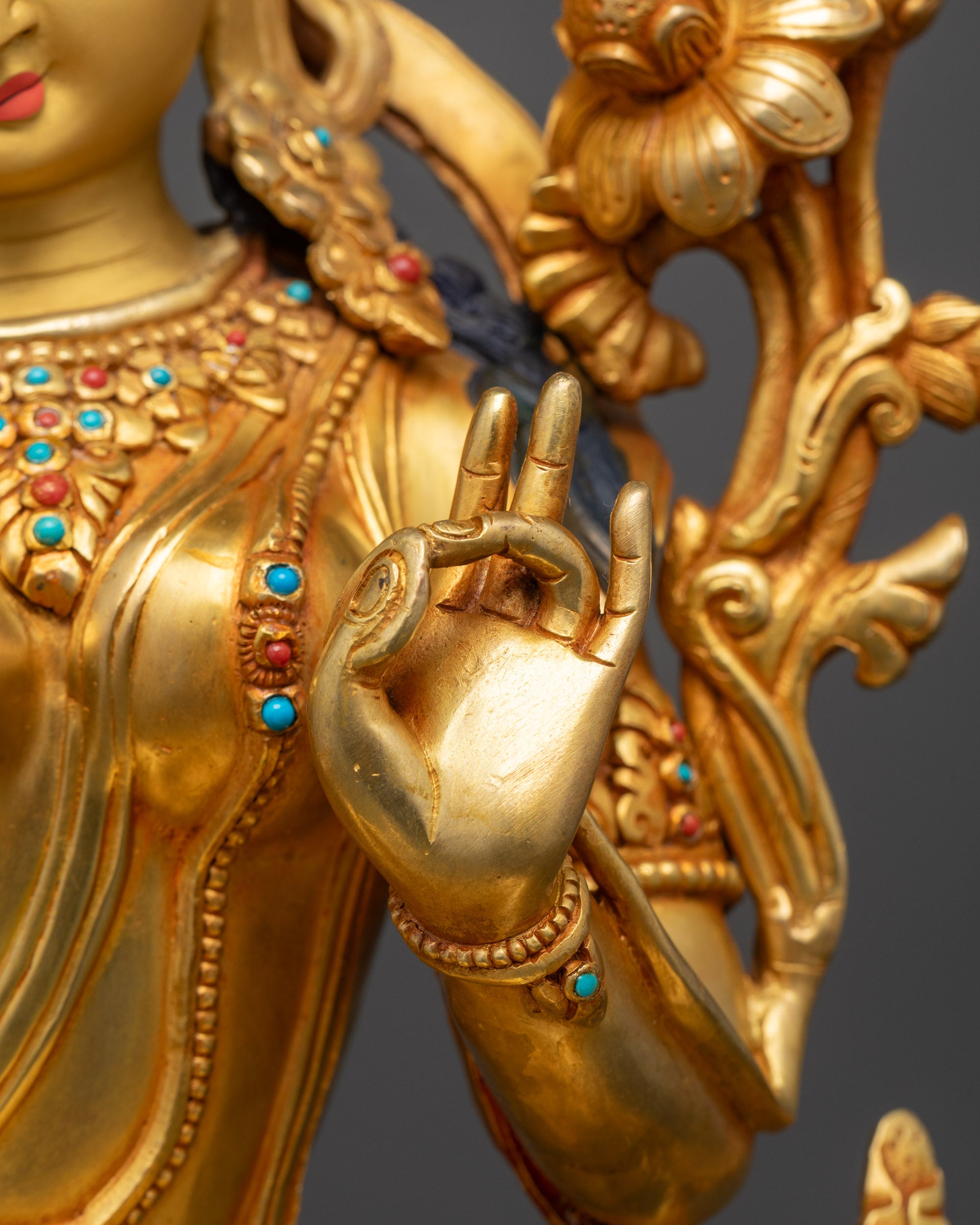 Liberator Green Tara Statue | Nepalese Handicraft for Spiritual Altar