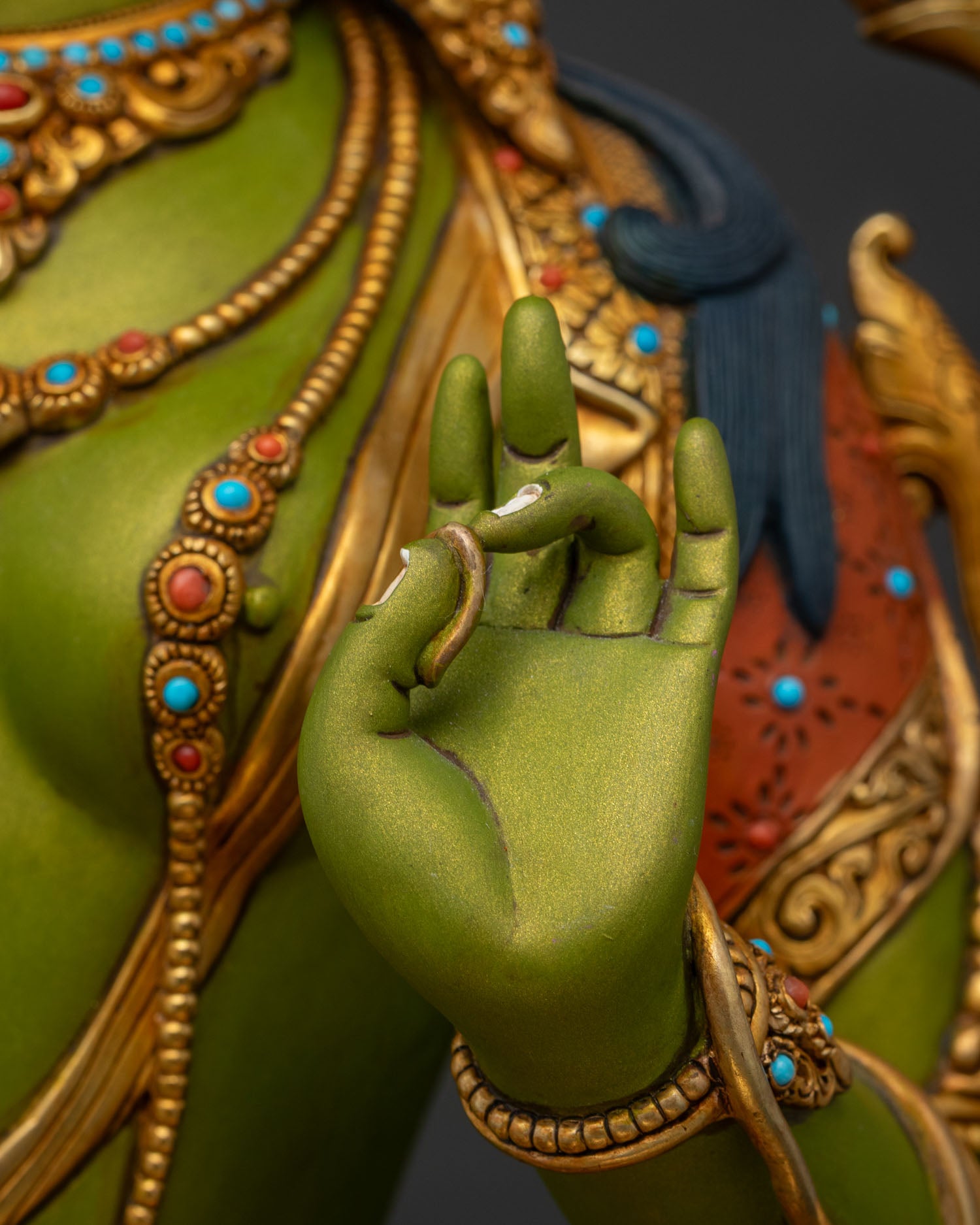 Green Tara Statue for Peace and Protection | Buddhist Deity Sculpture