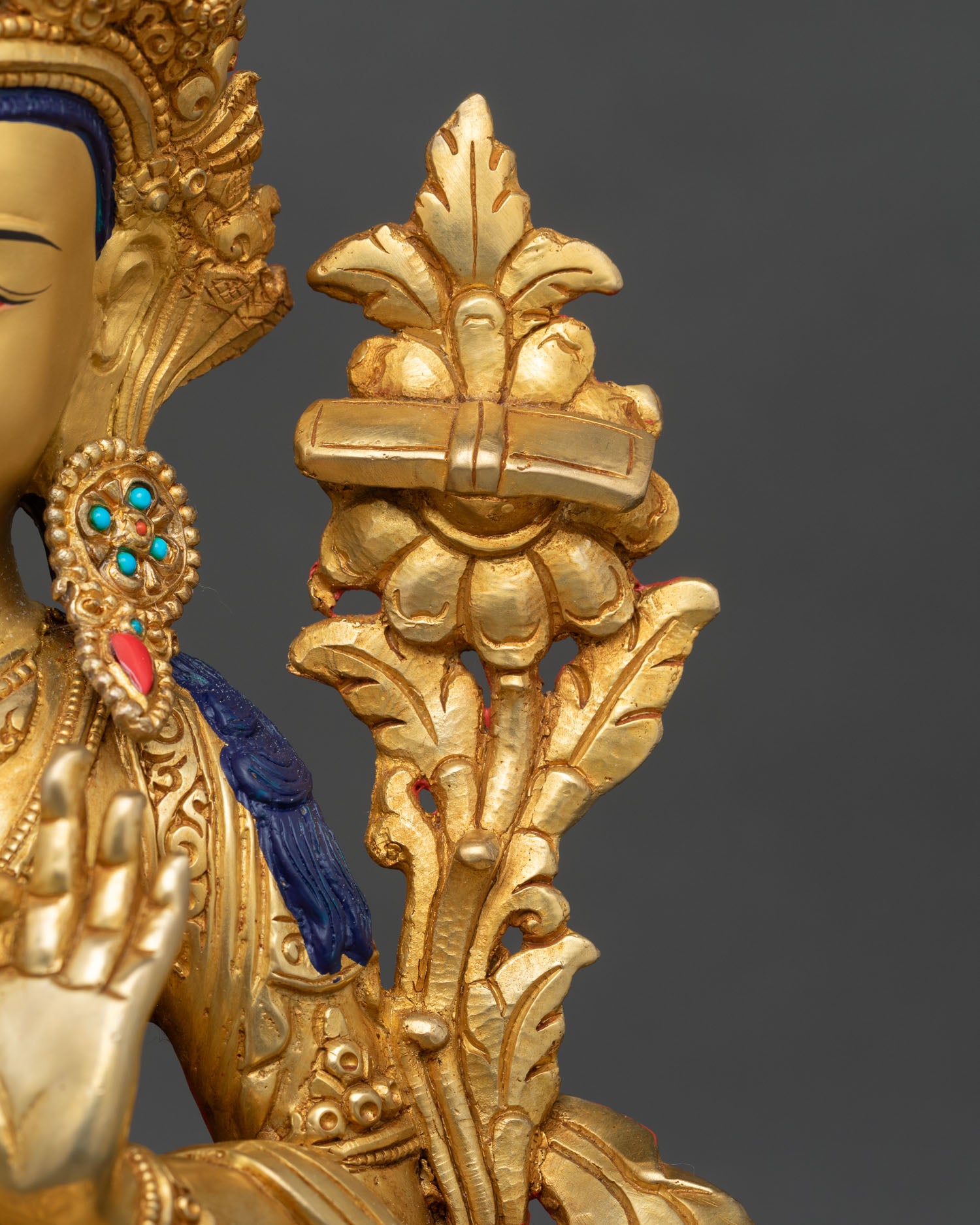 Manjushri Statue | Traditional Lost-Wax Buddhist Art