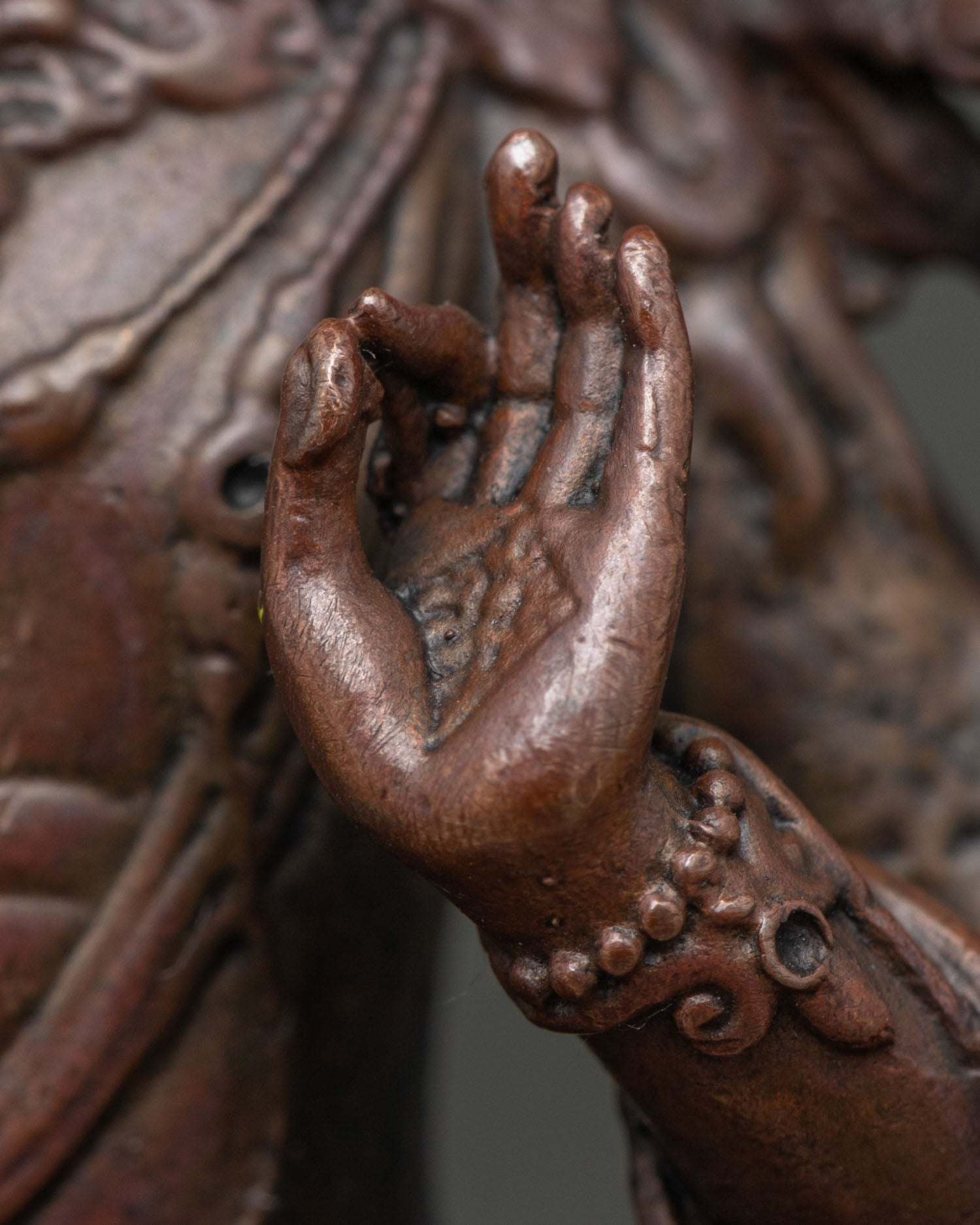 Oxidized Manjushri Statue | Sacred Buddhist Artwork