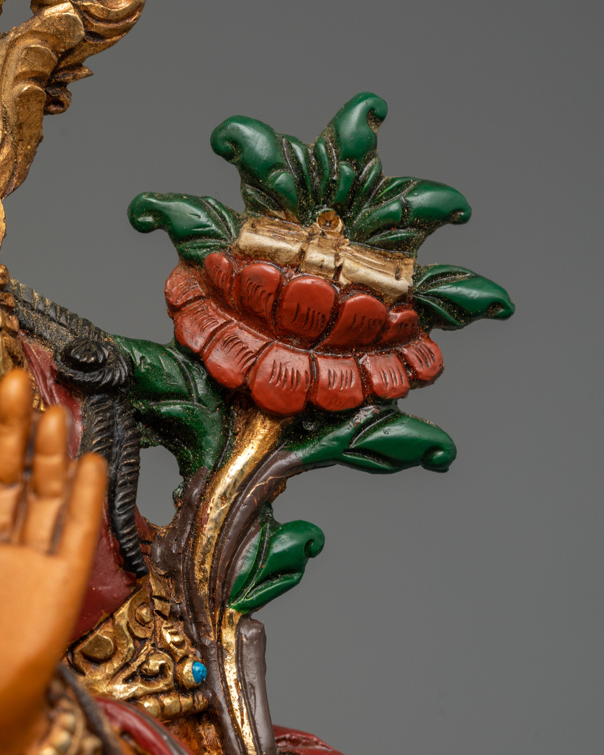 Nepalese Handcrafted Manjushri Statue | Wisdom & Enlightenment Deity