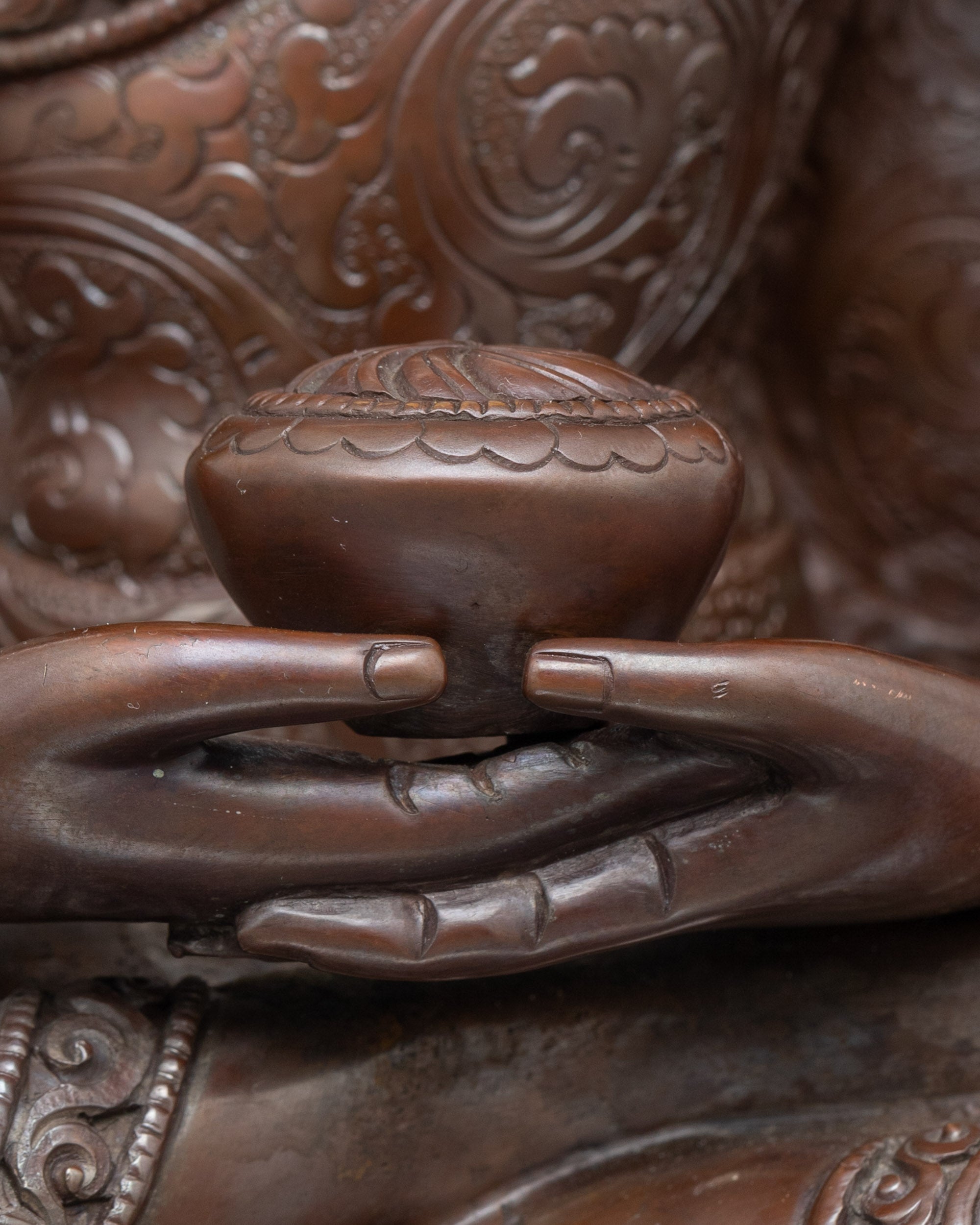 Handcrafted Three Buddha Statue Set for Home Altar | Nepalese Buddhist Art