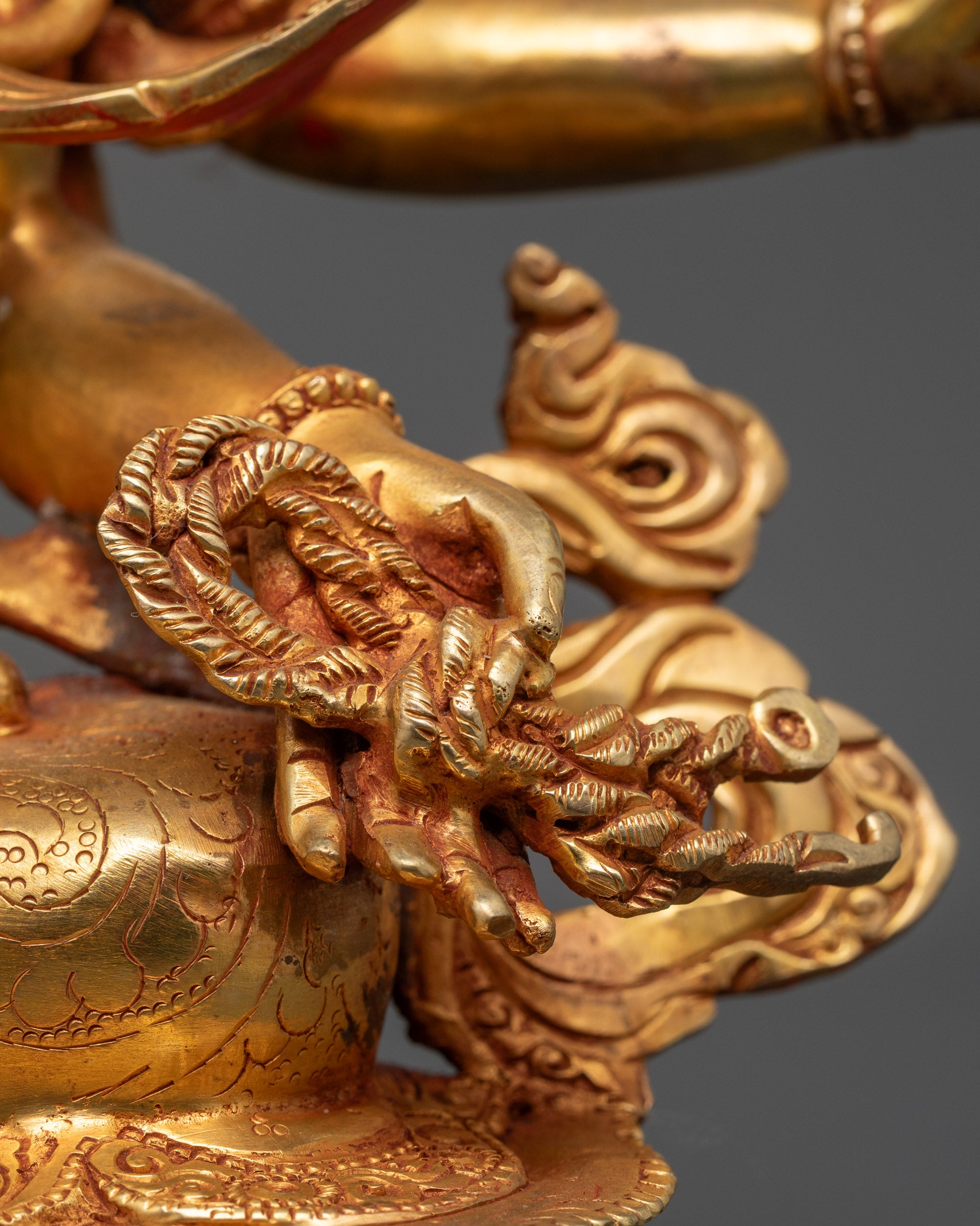 Exquisite Maha Manjushri Statue | Traditional Tibetan Buddhist Artwork
