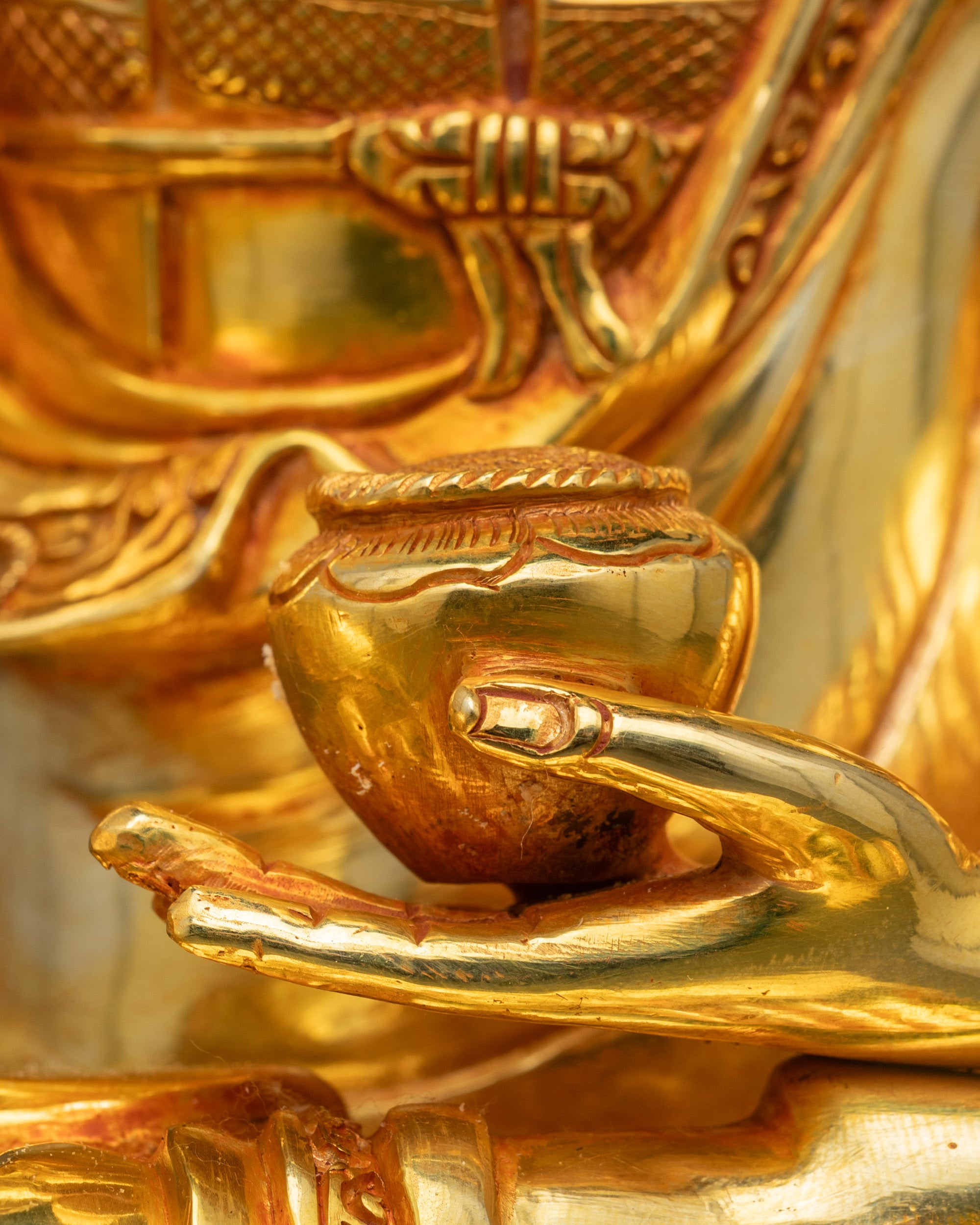 Buddha Figurine | 24K Gold Fire-Gilded Handmade Statue
