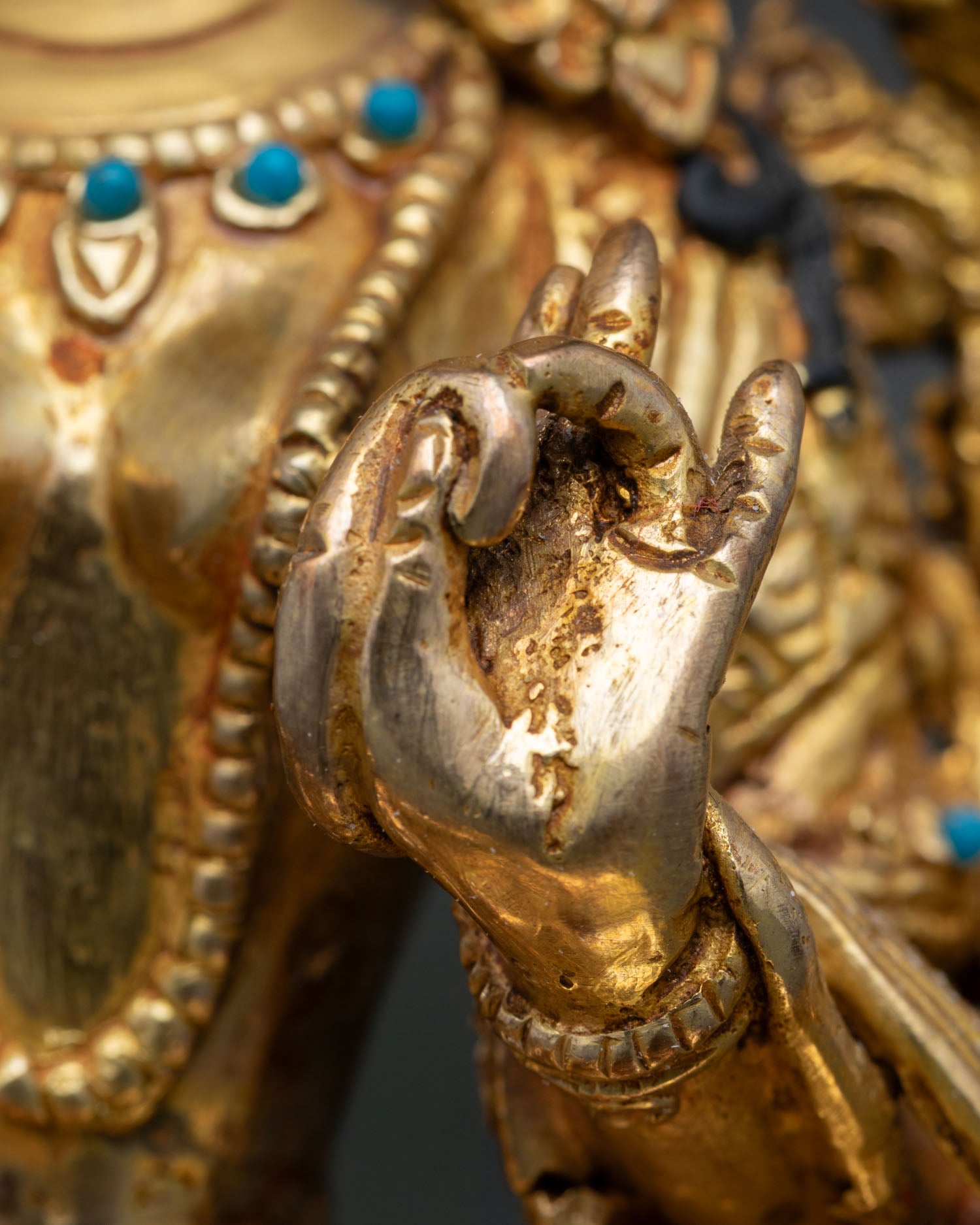 Handcrafted Green Tara Statue | Himalayan Buddhist Art
