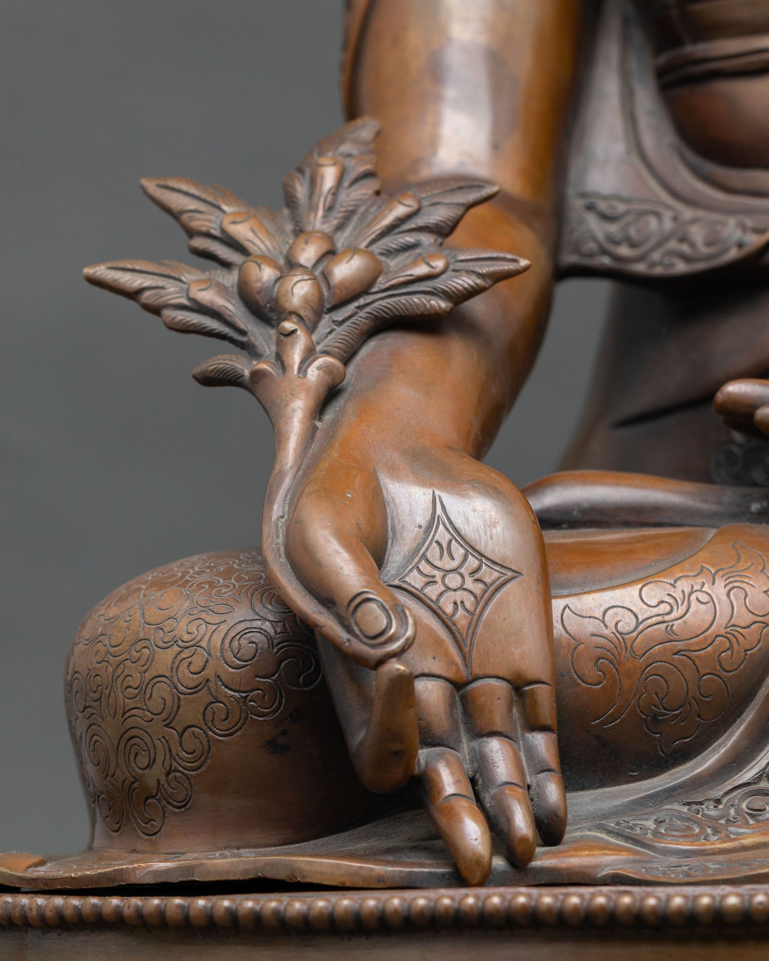 21 Inch Oxidized Copper Medicine Buddha Statue from Nepal