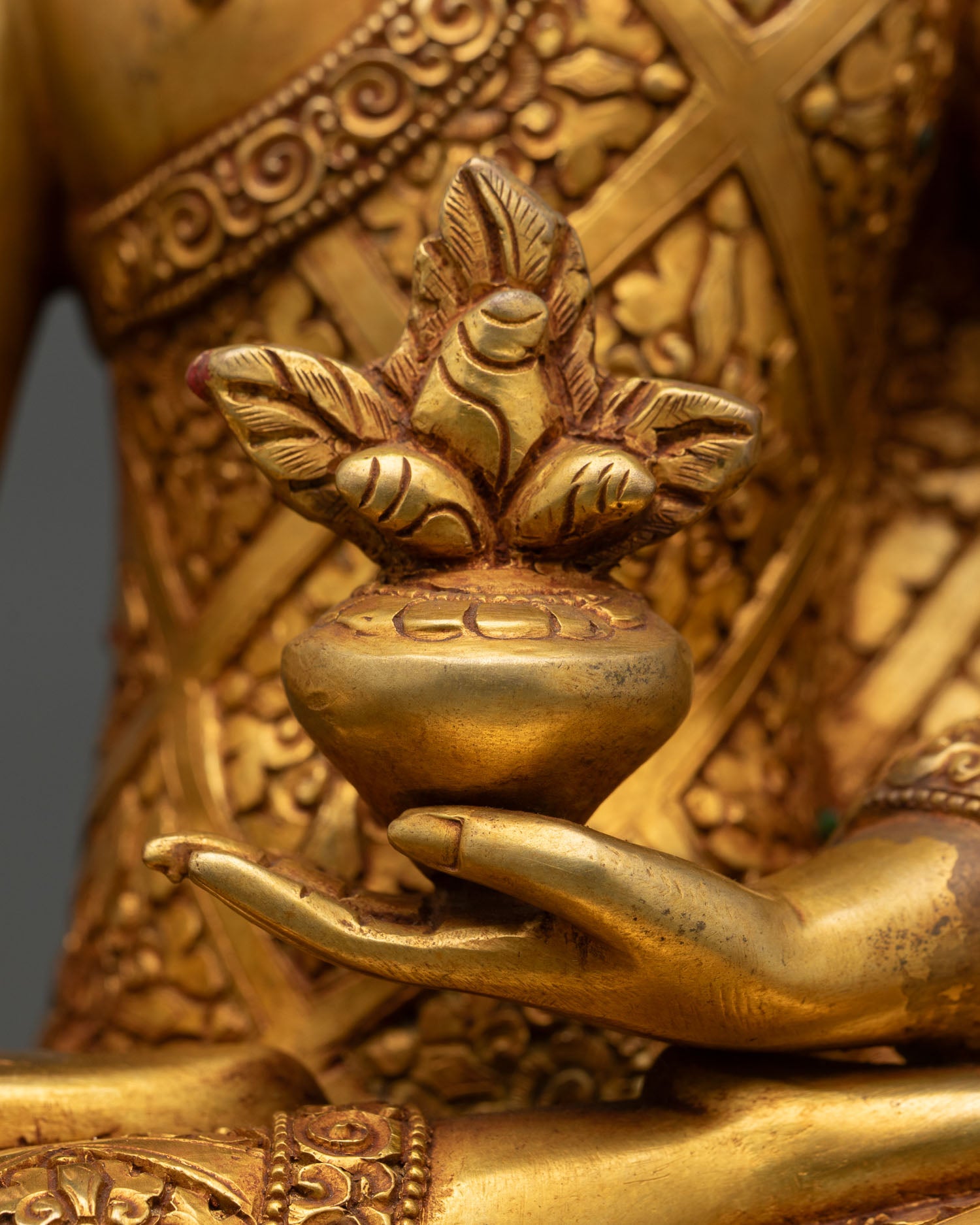 Medicine Buddha | 24K Gold Gilded Healing Buddha Statue
