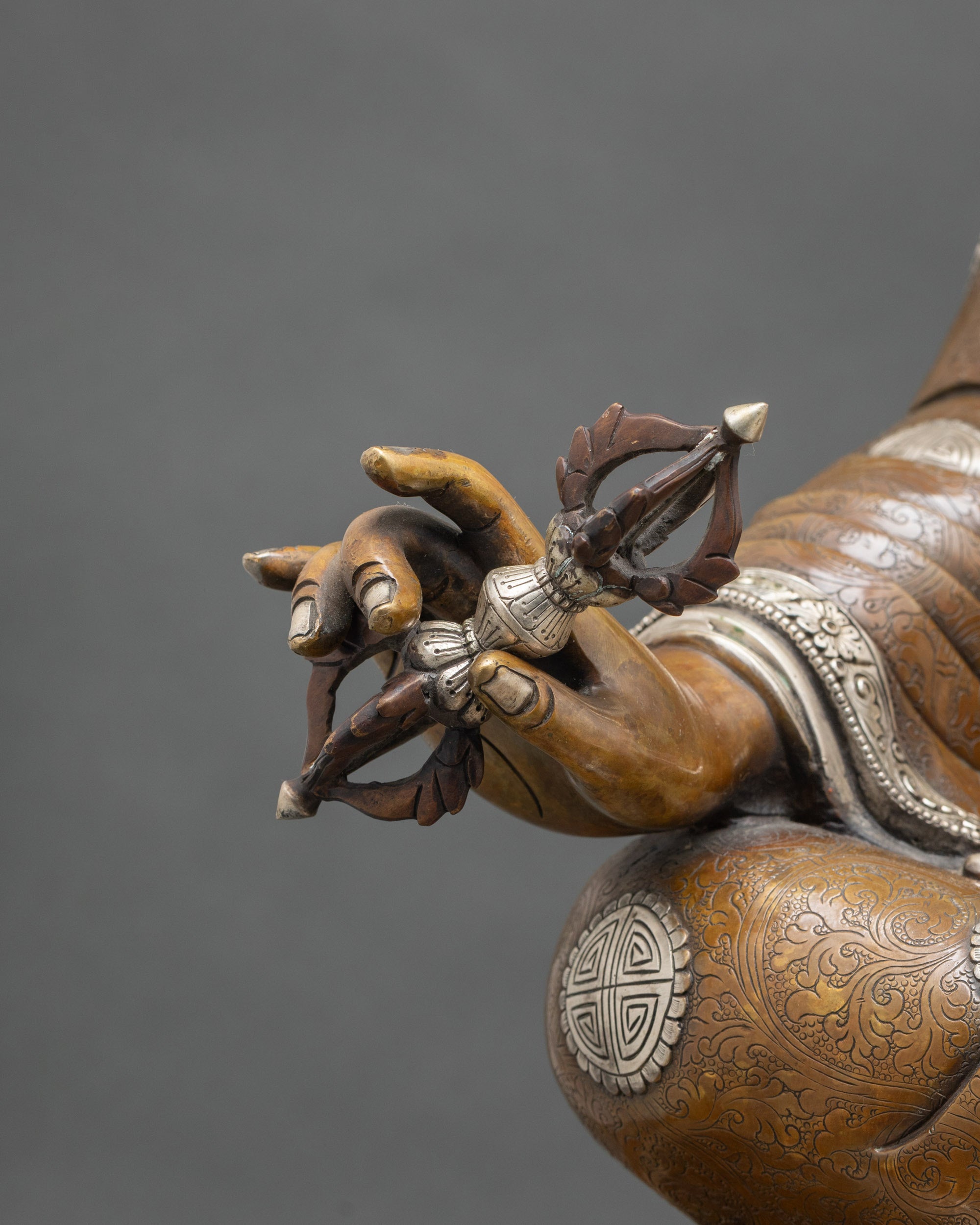 Guru Padmasambhava Statue | Oxidized Copper Buddhist Artwork