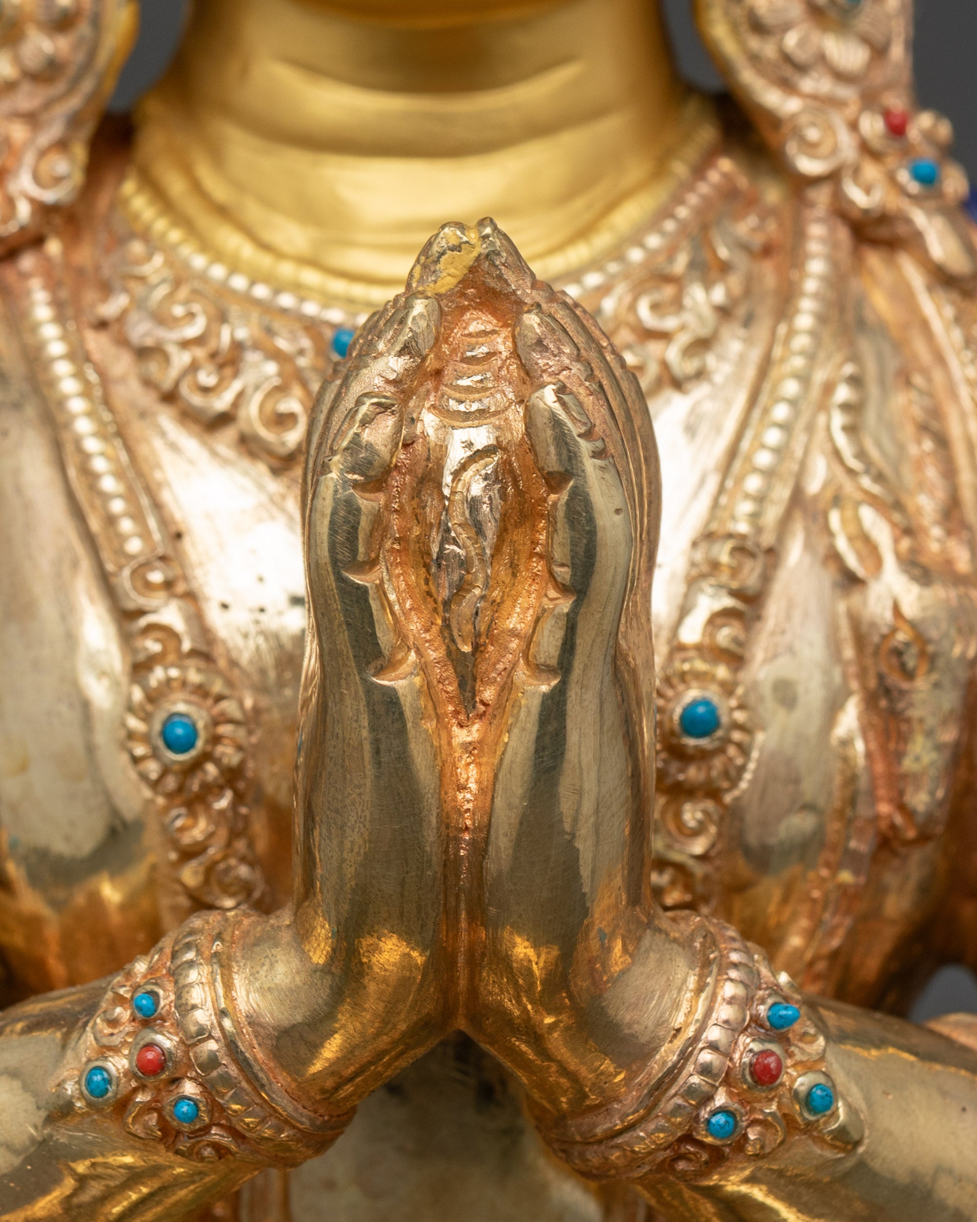 Chenrezig Bodhisattva Sculpture | Traditional Nepalese Artisan Craft