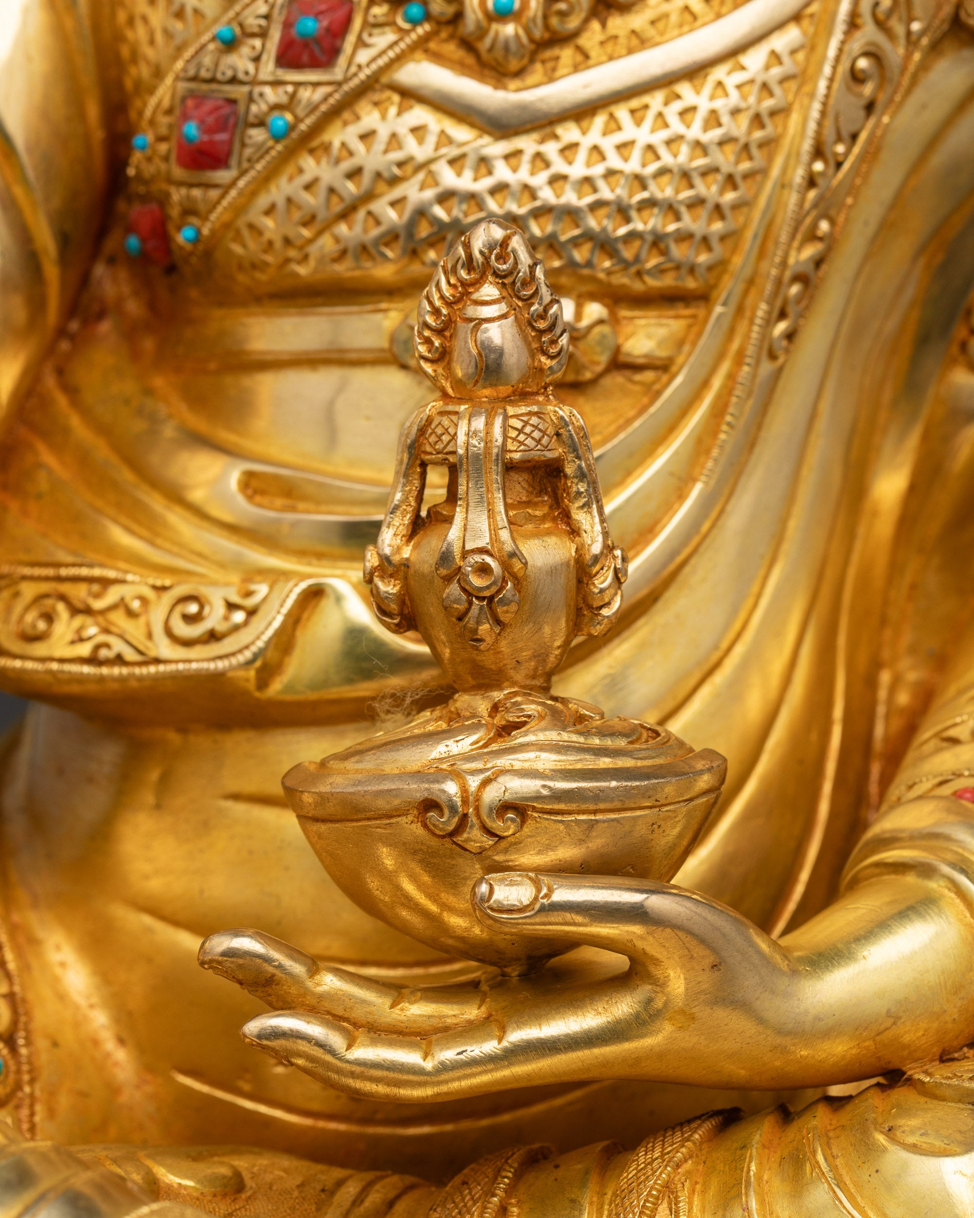 Handcrafted Statue of Guru Rinpoche | Tibetan Guru Padmasambhava Idol