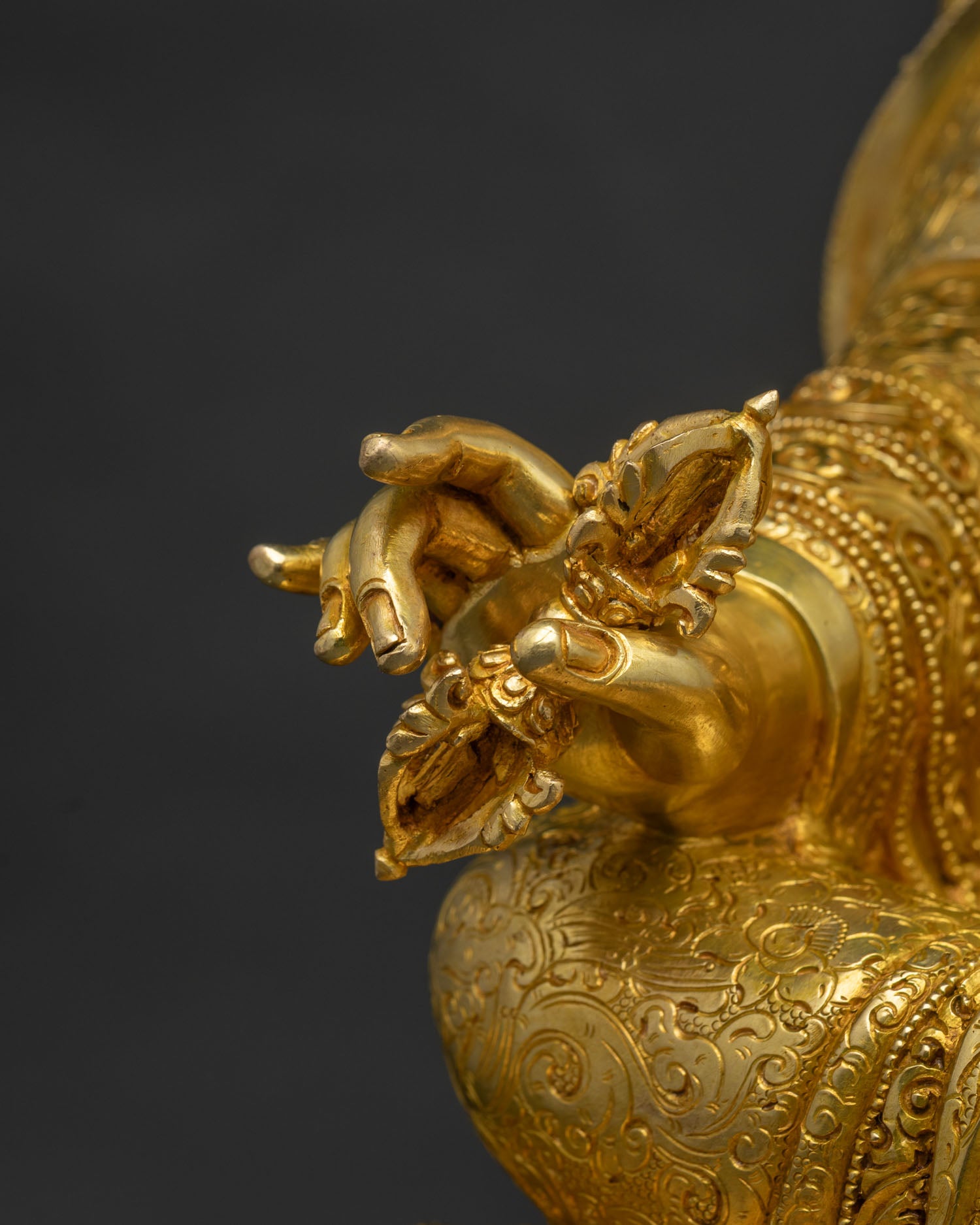 Exquisite Large Guru Rinpoche Statue | Fine Newari Craftsmanship