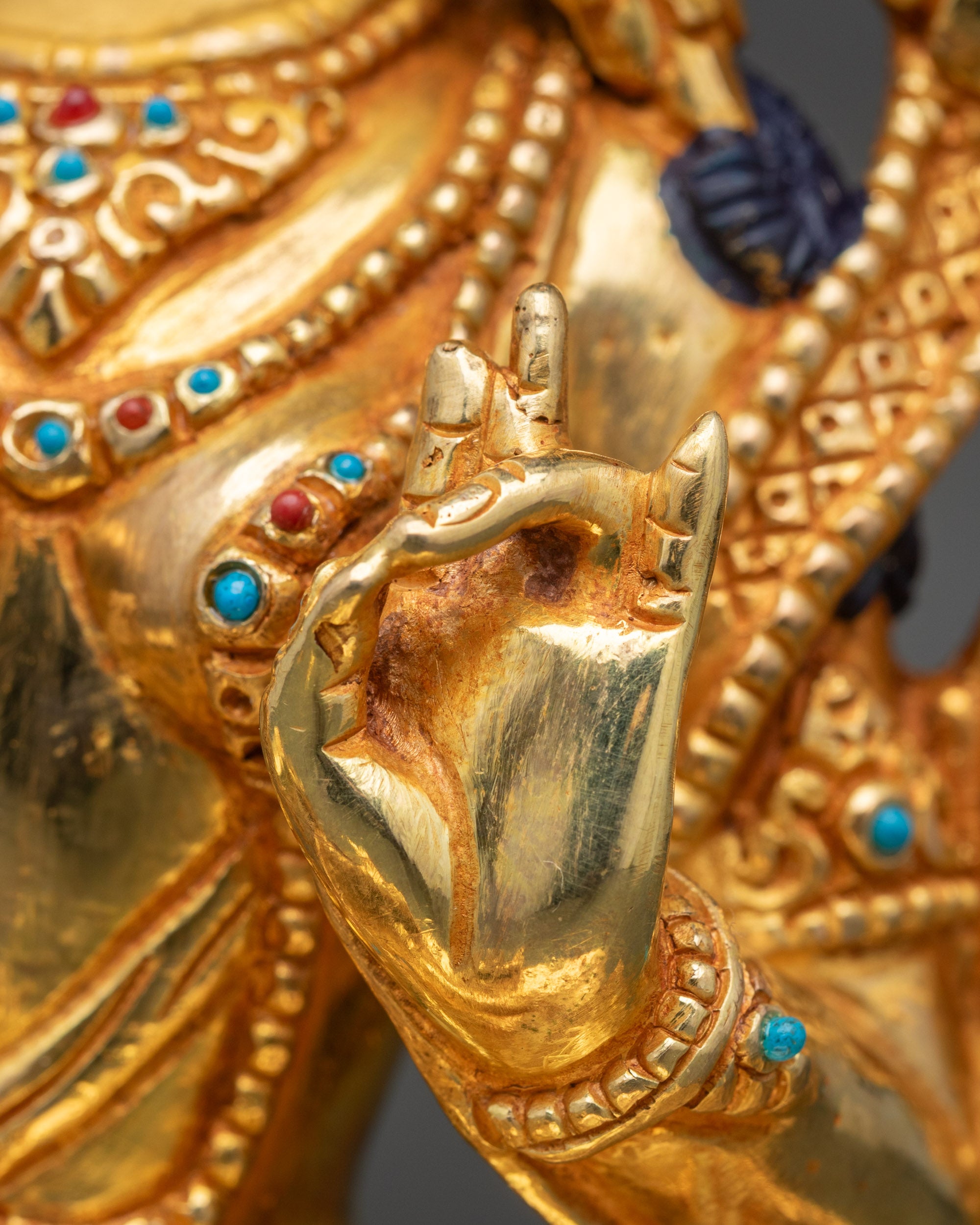 Handcrafted Green Tara Statue for Spiritual Growth and Inner Peace