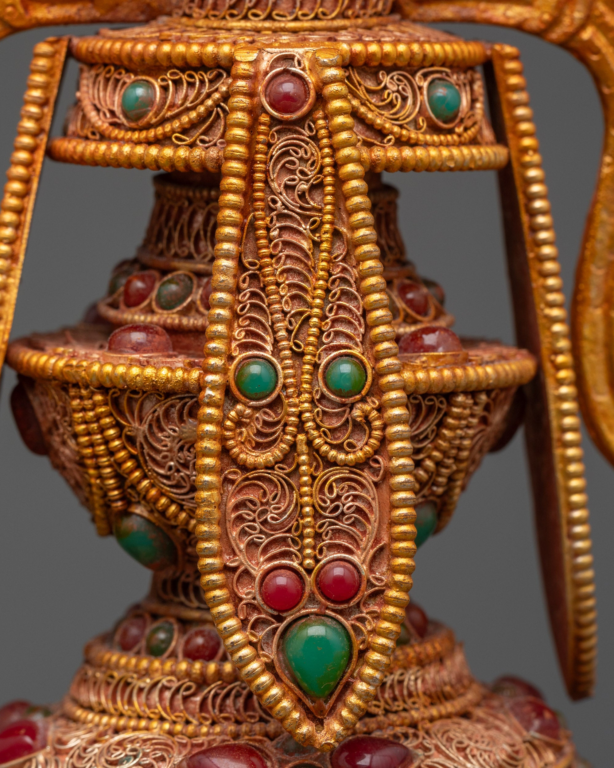 Wheel of Dharma with Kalash Base | Himalayan Buddhist Craft in Nepal