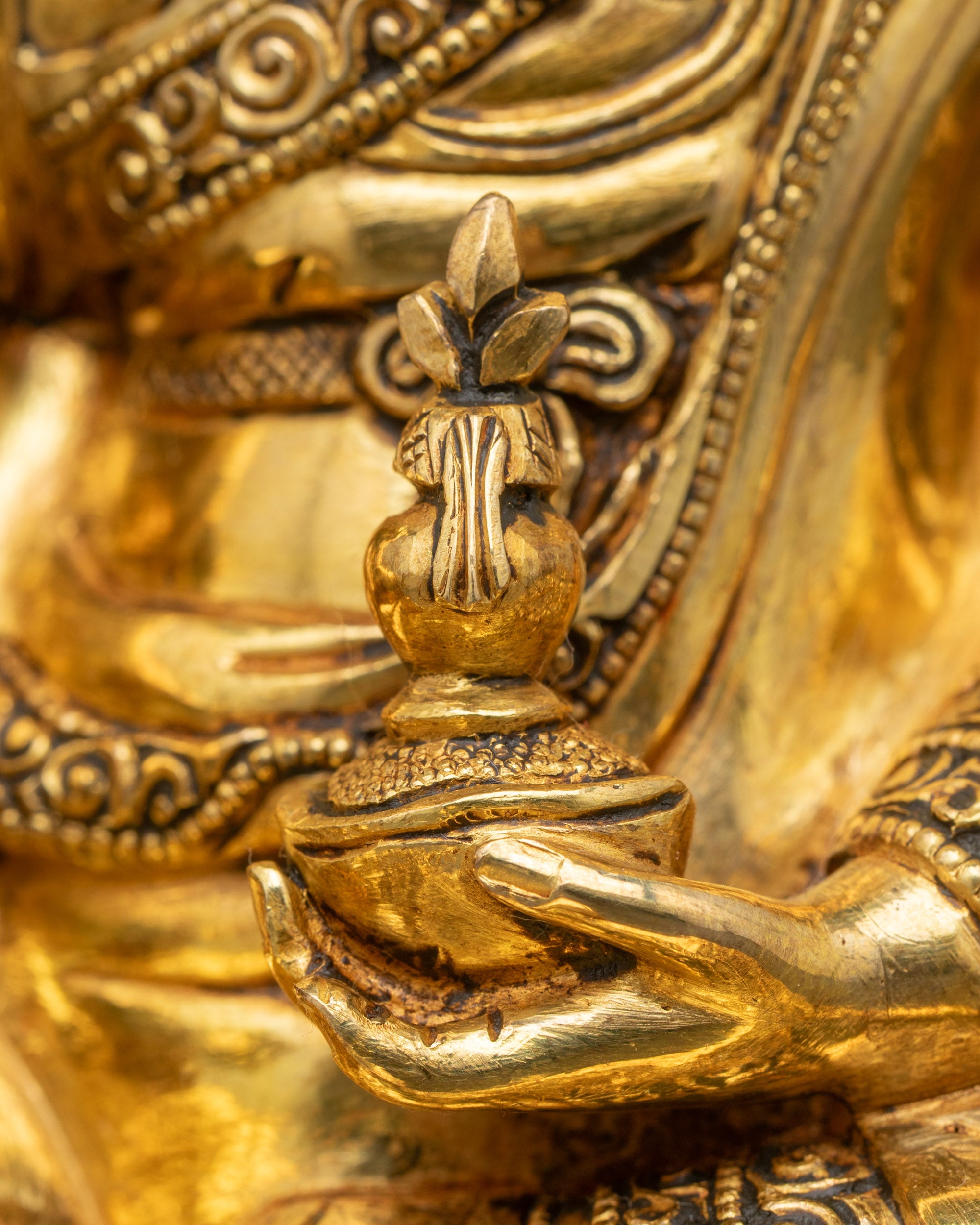 Lotus-Born Guru Padmasambhava Statue | Sacred Buddhist Artwork
