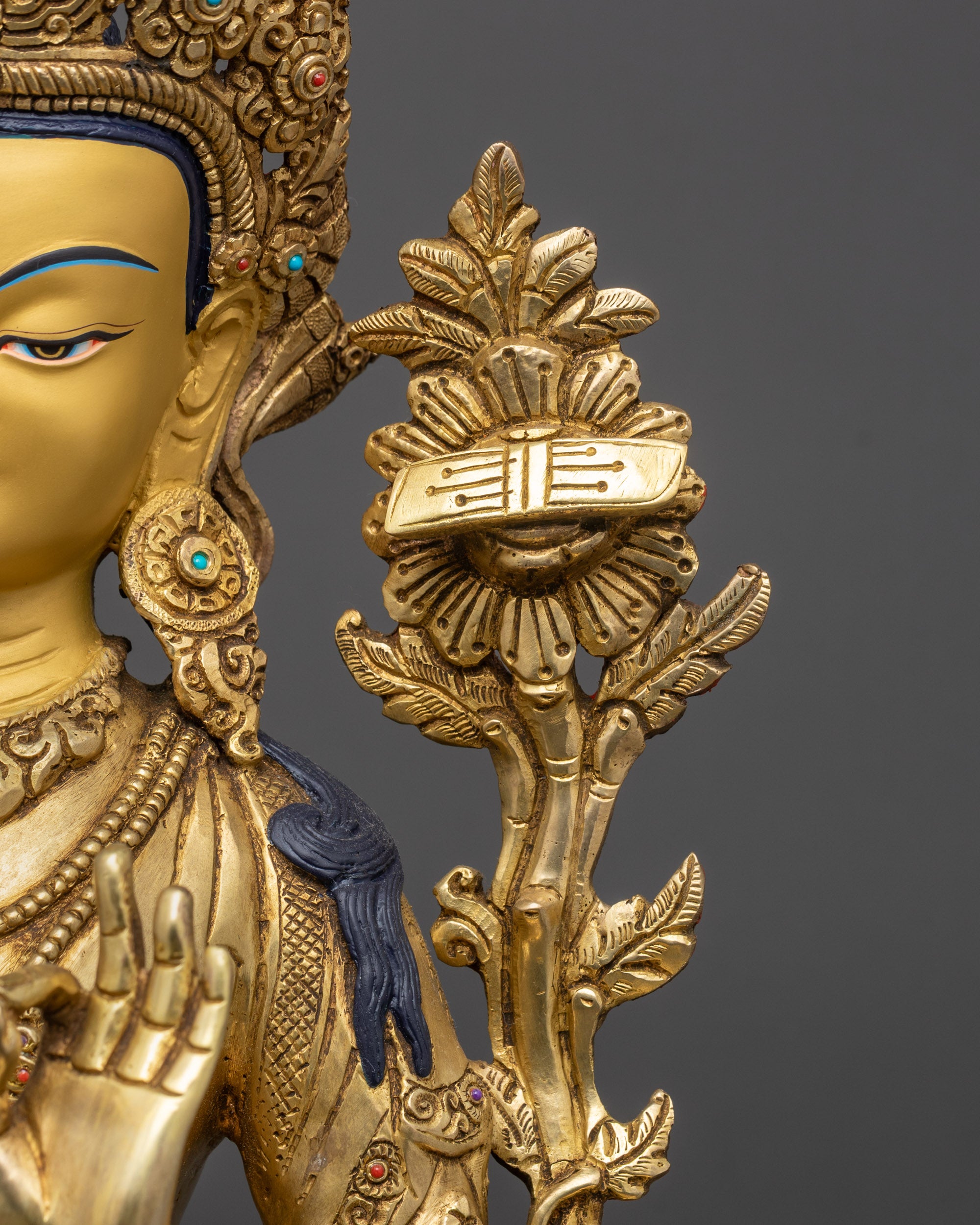 Premium Nepalese Manjushri Sculpture | Bodhisattva of Wisdom Idol