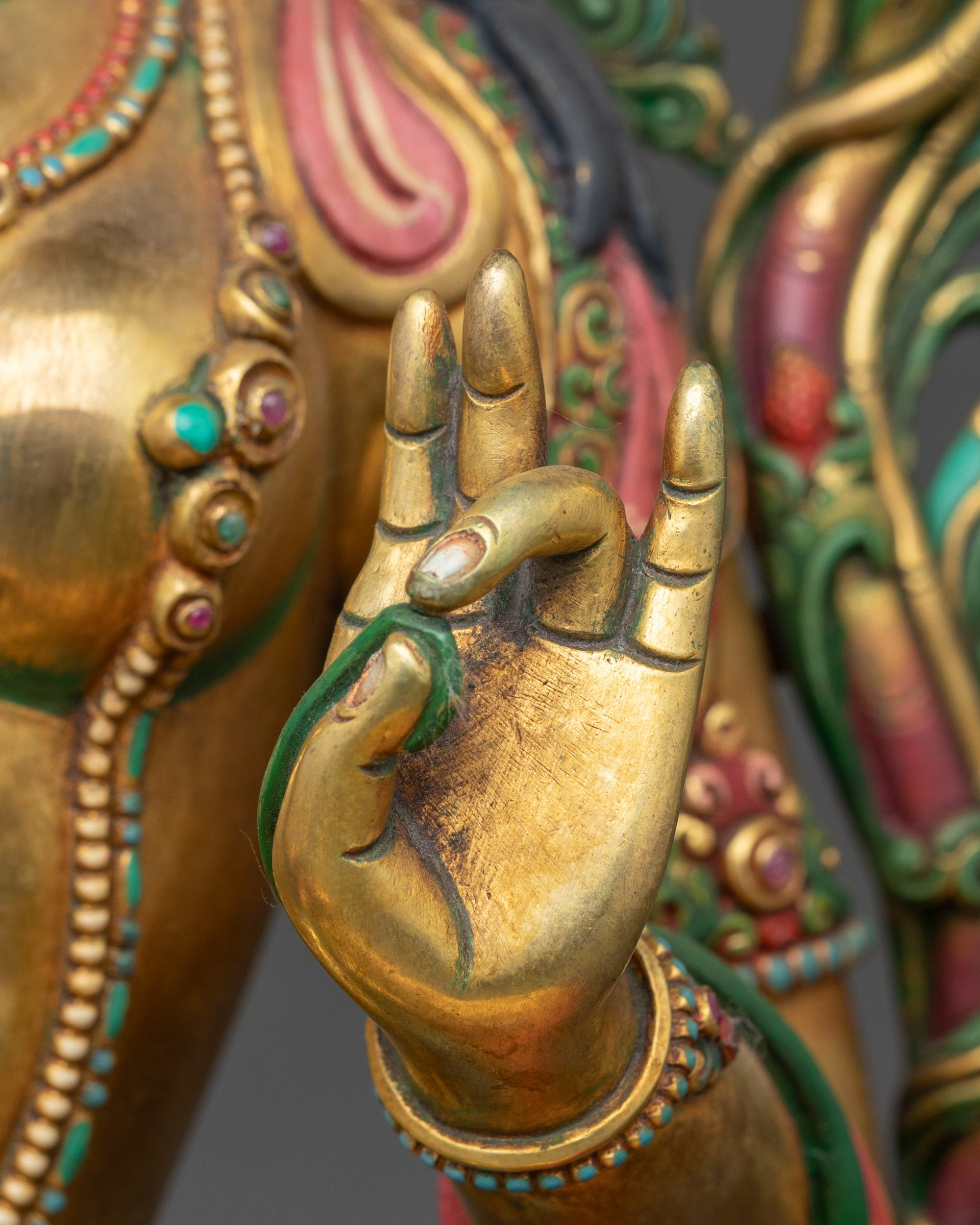 Green Tara Altar Statue | Tibetan Buddhist Icon of Compassion