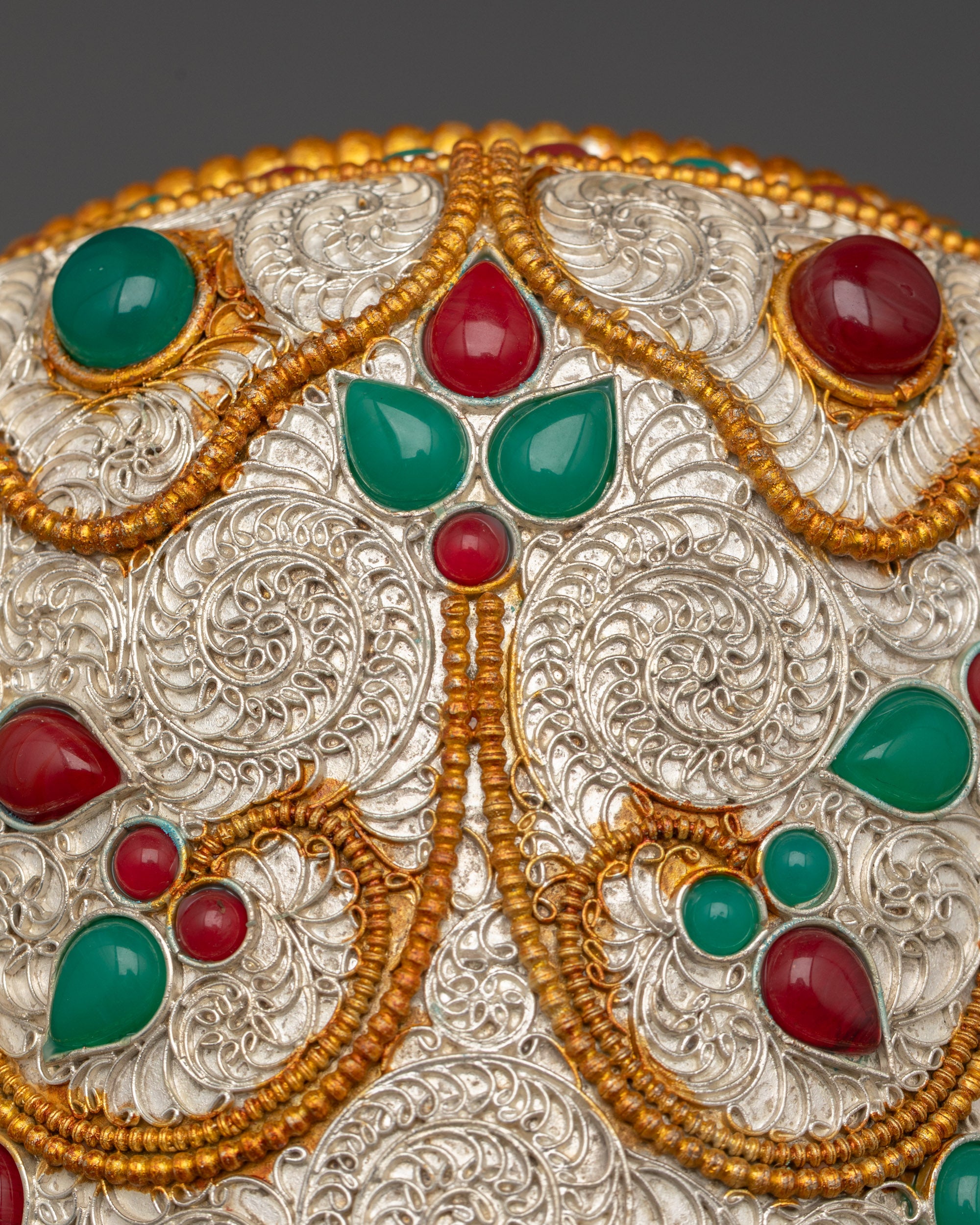 Tibetan Crockpot | Himalayan Copper & Gold-Plated Ritual Artwork